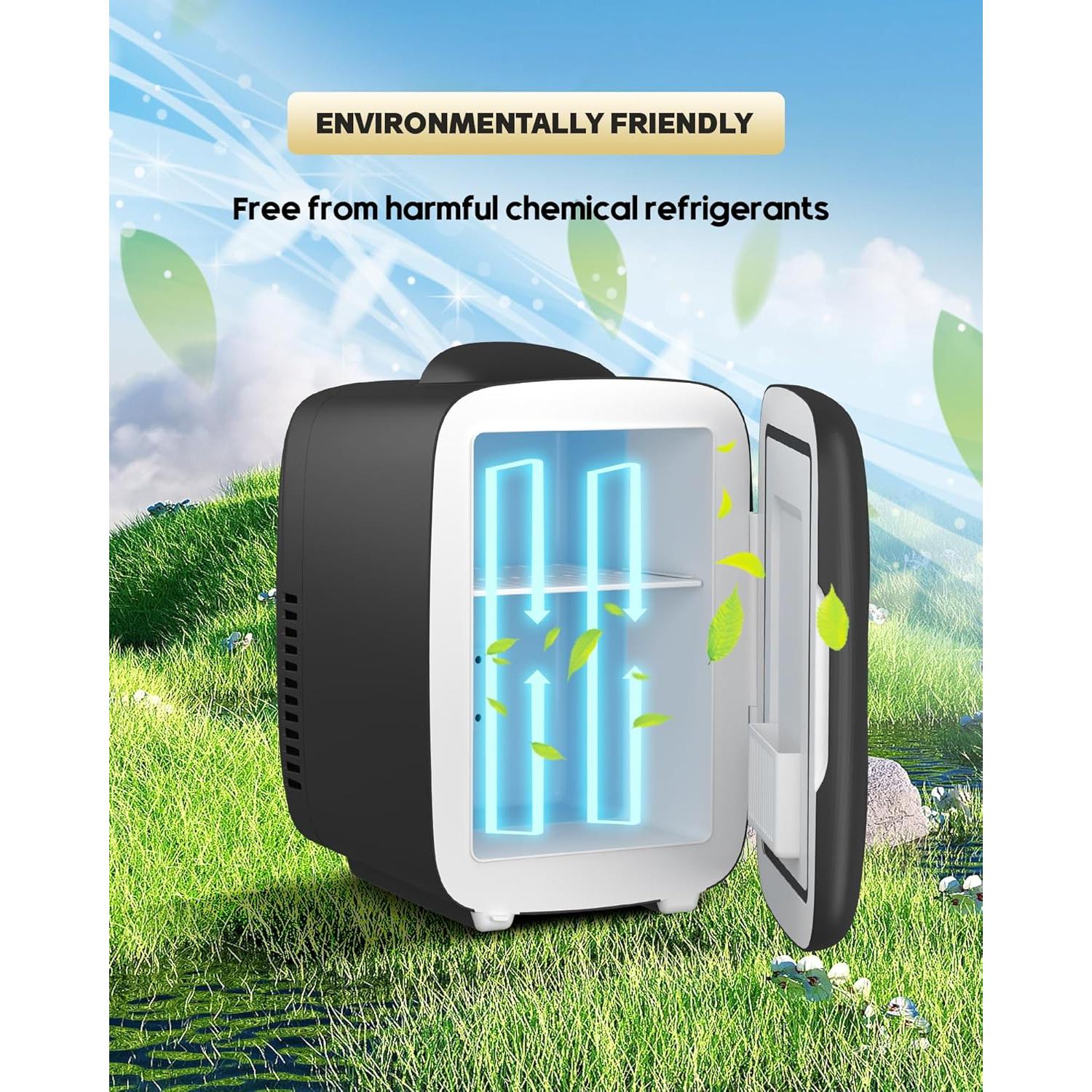 Mini Nevera BEICHEN 4L Compacta Enfriamiento Rápido Negro