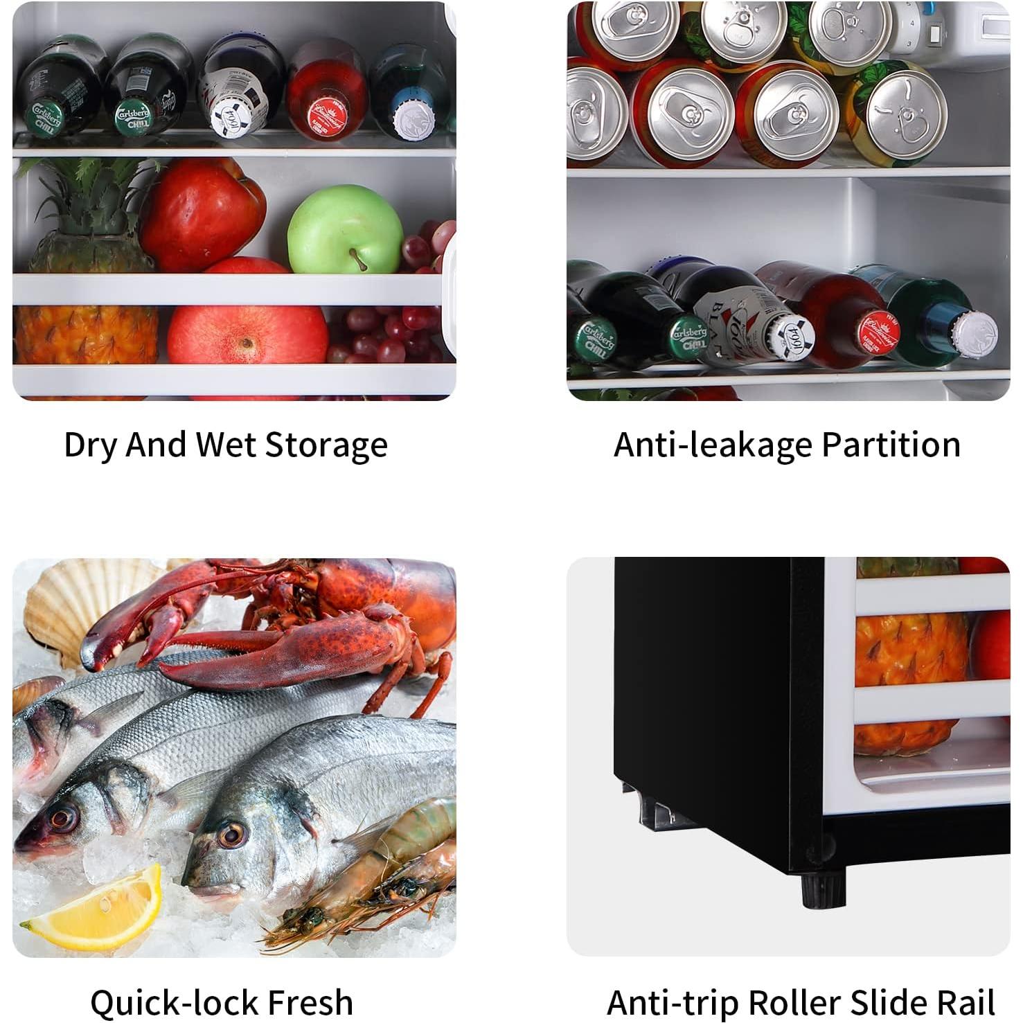 Refrigerador Compacto KRIB BLING KB02 99L 2 Puertas Negro