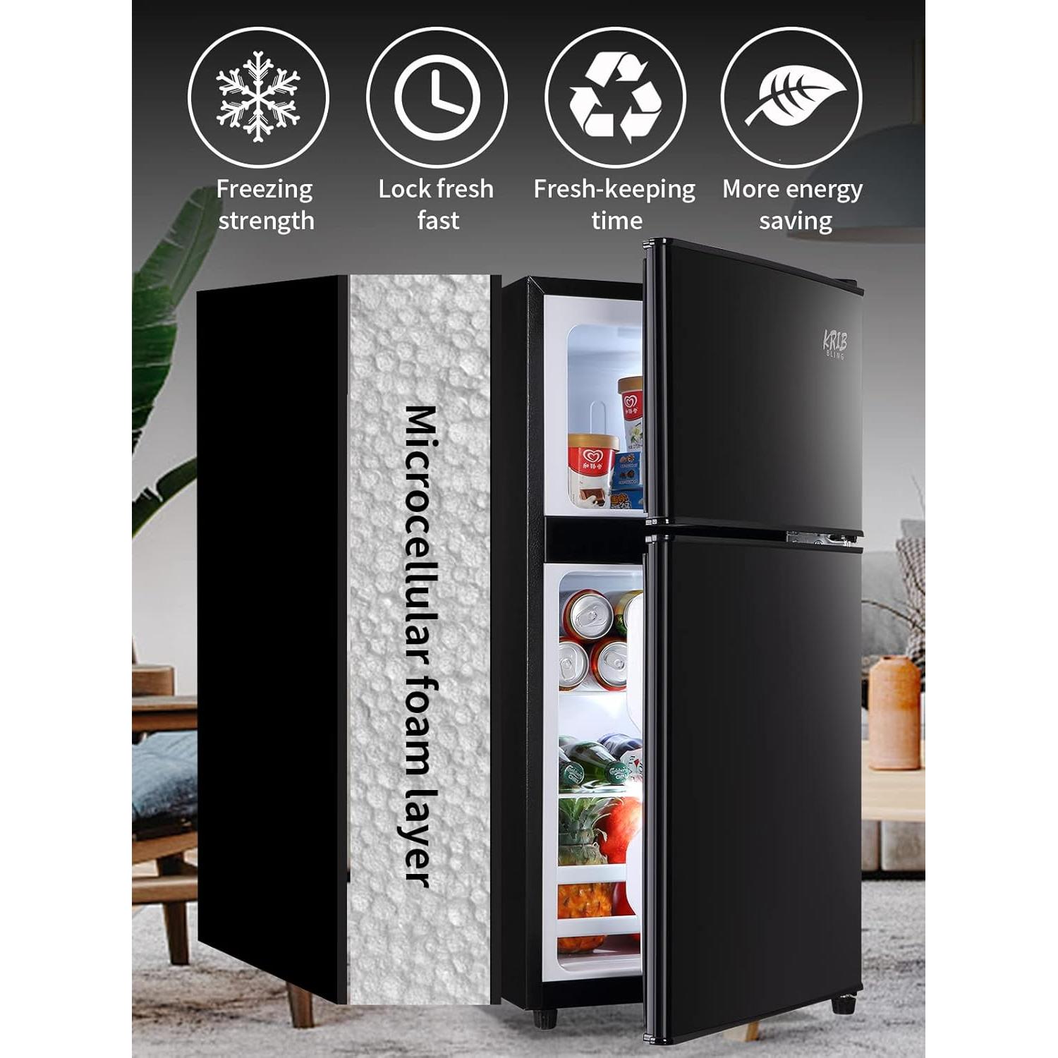 Refrigerador Compacto KRIB BLING KB02 99L 2 Puertas Negro