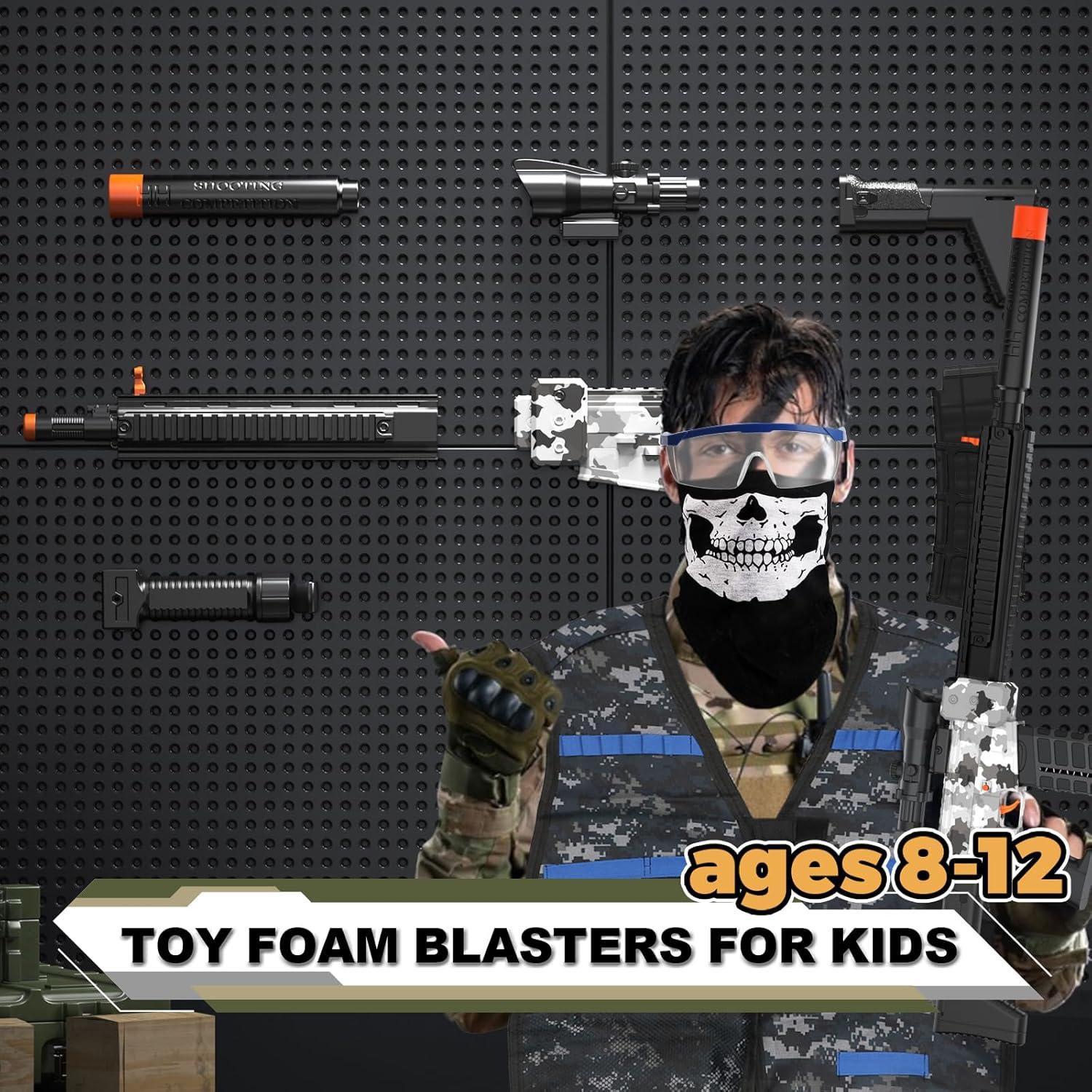 Rifle Francotirador Eléctrico DONGSHENG - 200 Dardos y Chaleco