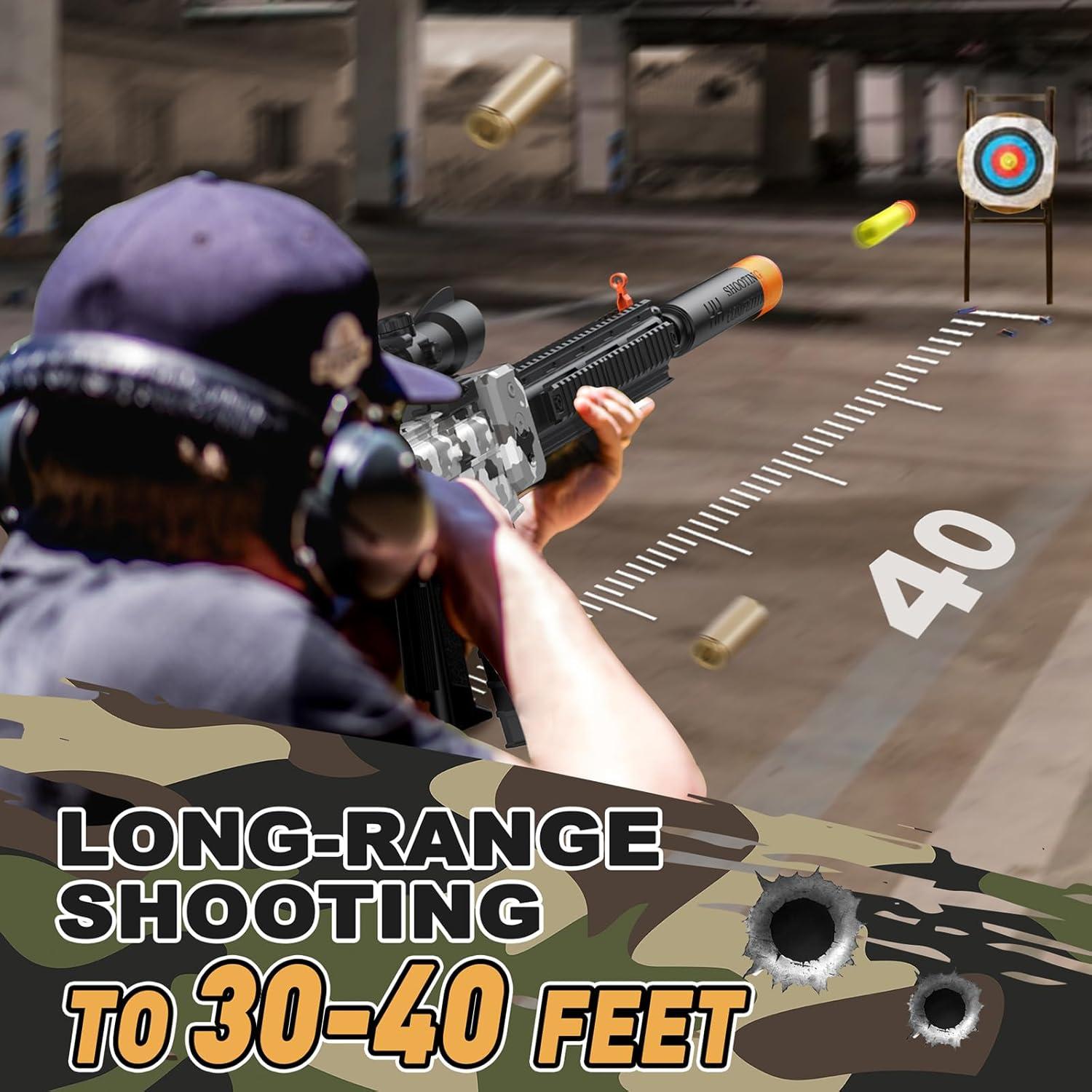 Rifle Francotirador Eléctrico DONGSHENG - 200 Dardos y Chaleco