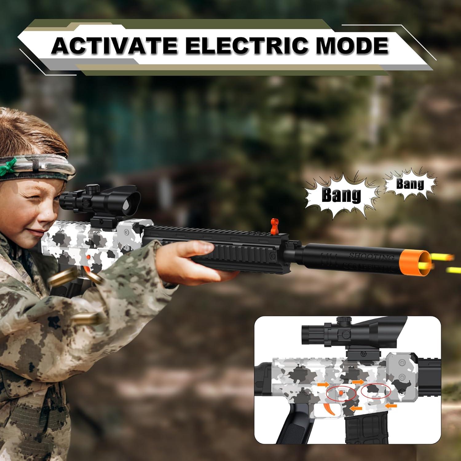 Rifle Francotirador Eléctrico DONGSHENG - 200 Dardos y Chaleco