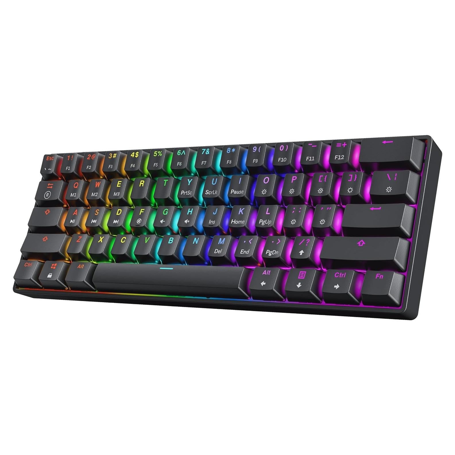 Teclado Mecánico HK Gaming GK61 60% Hotswap RGB 61 Teclas