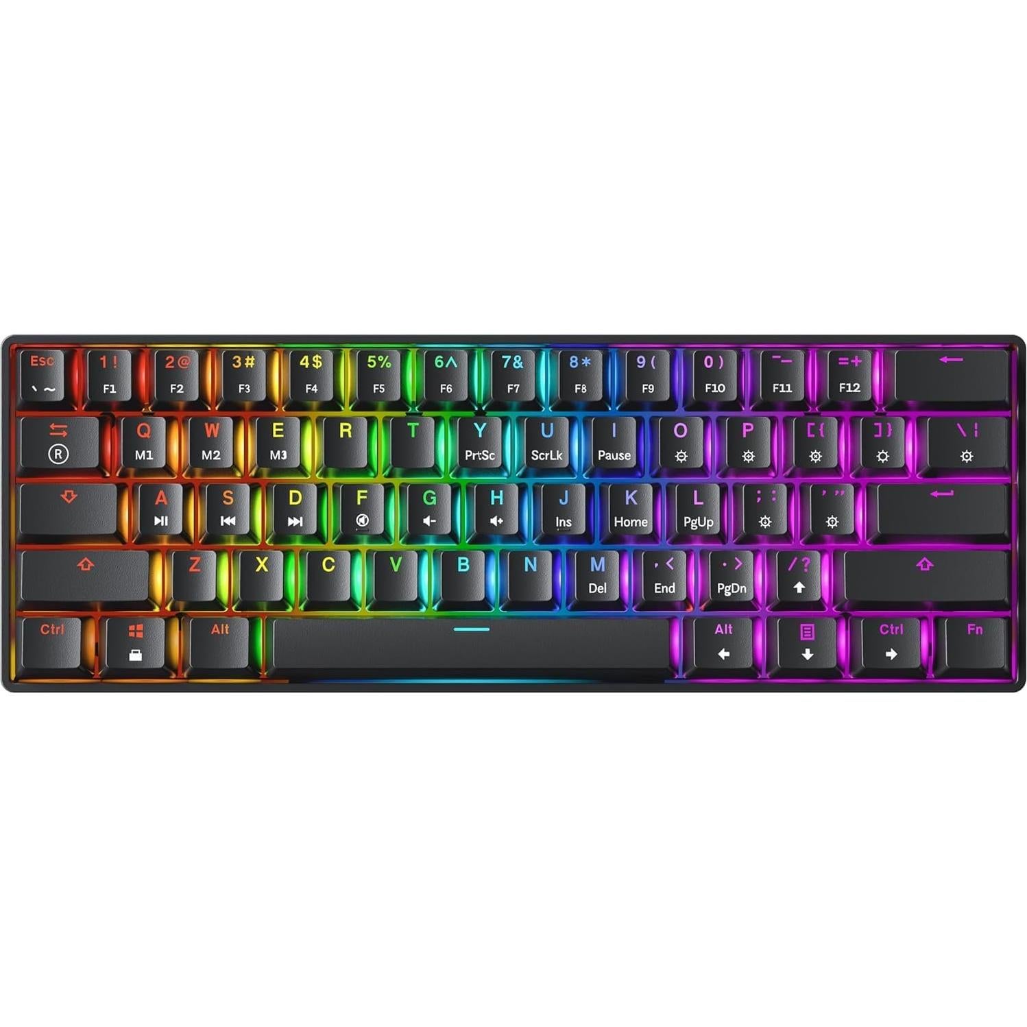Teclado Mecánico HK Gaming GK61 60% Hotswap RGB 61 Teclas