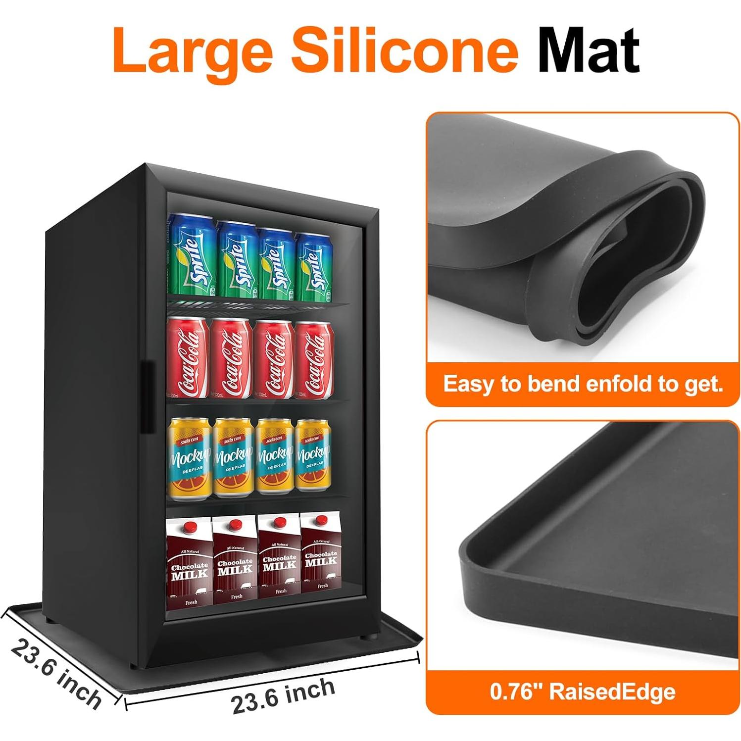 Alfombrilla de Silicona para Mini Nevera VANPET 61x61cm Negra