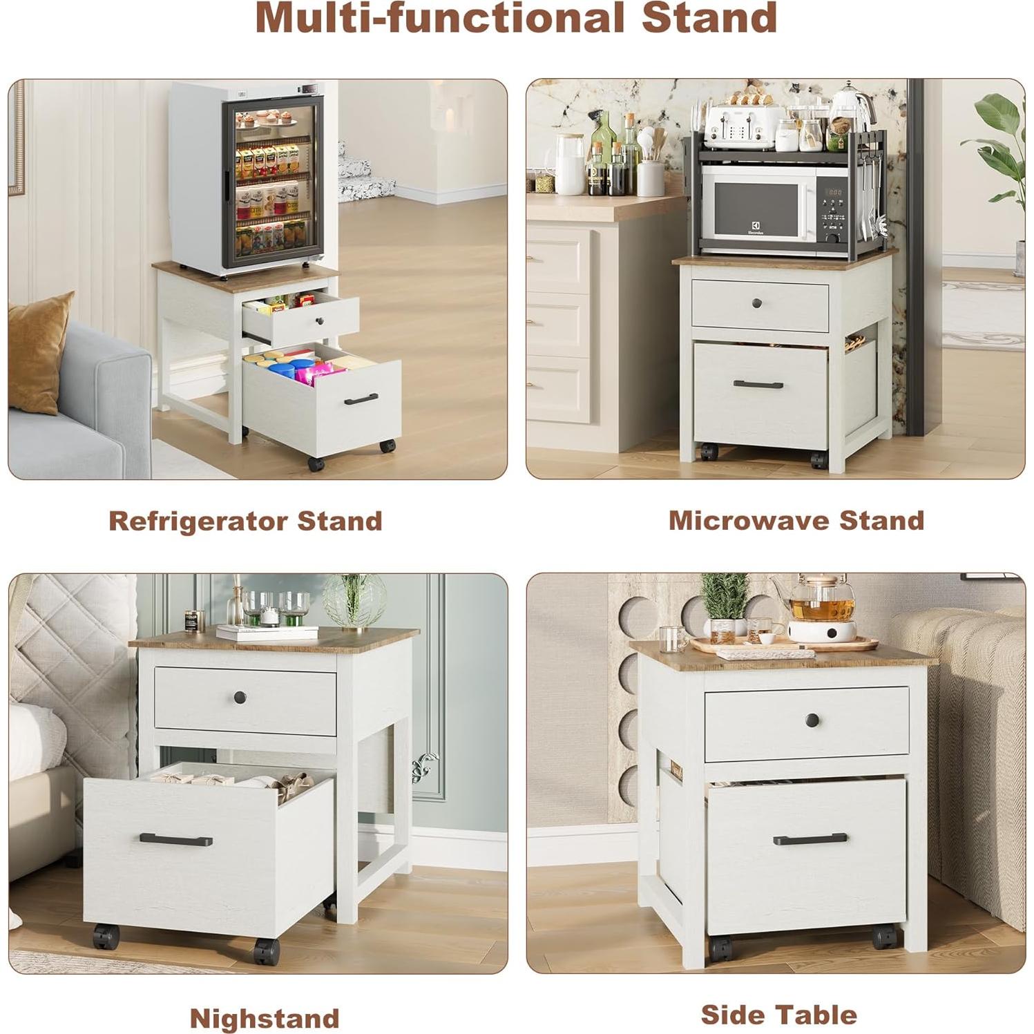 Soporte para Mini Nevera Rresyet FS03 con Cajón Móvil Blanco