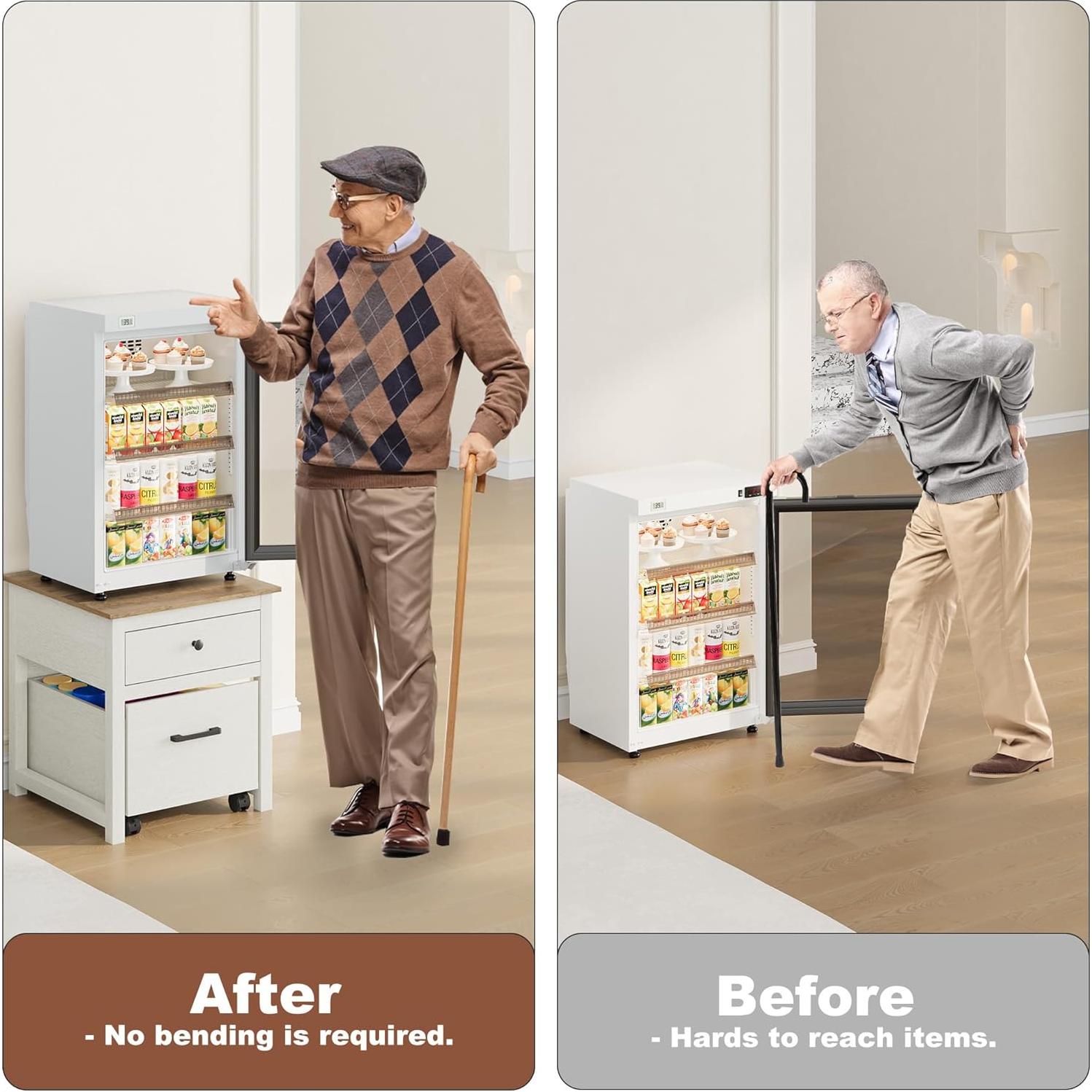 Soporte para Mini Nevera Rresyet FS03 con Cajón Móvil Blanco