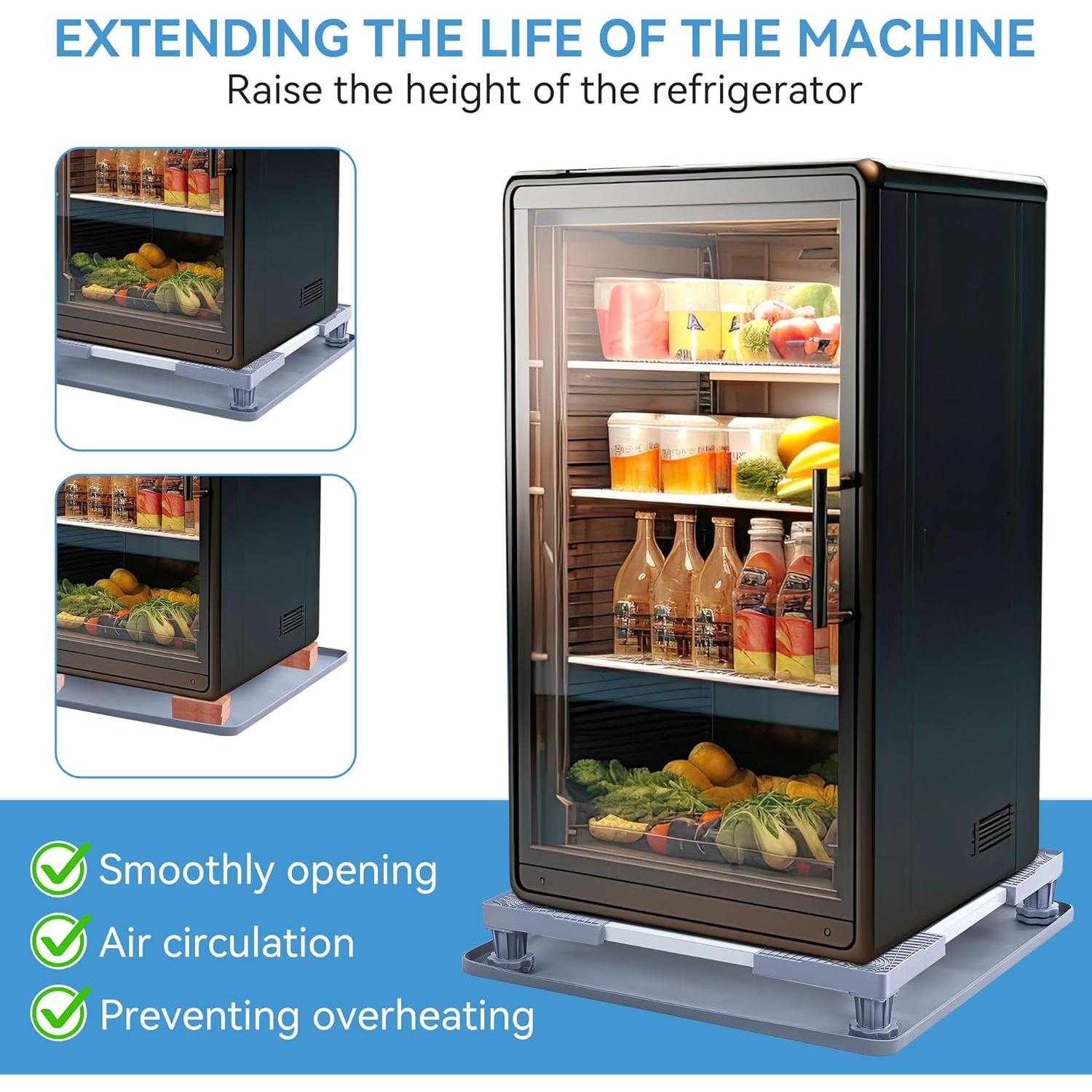 Soporte Ajustable para Mini Nevera Saillong con Bandeja de Goteo