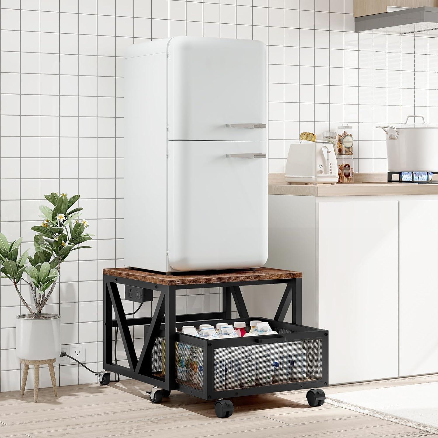 Soporte para Mini Nevera HOOBRO BF255UTL01 con Ruedas y Carga