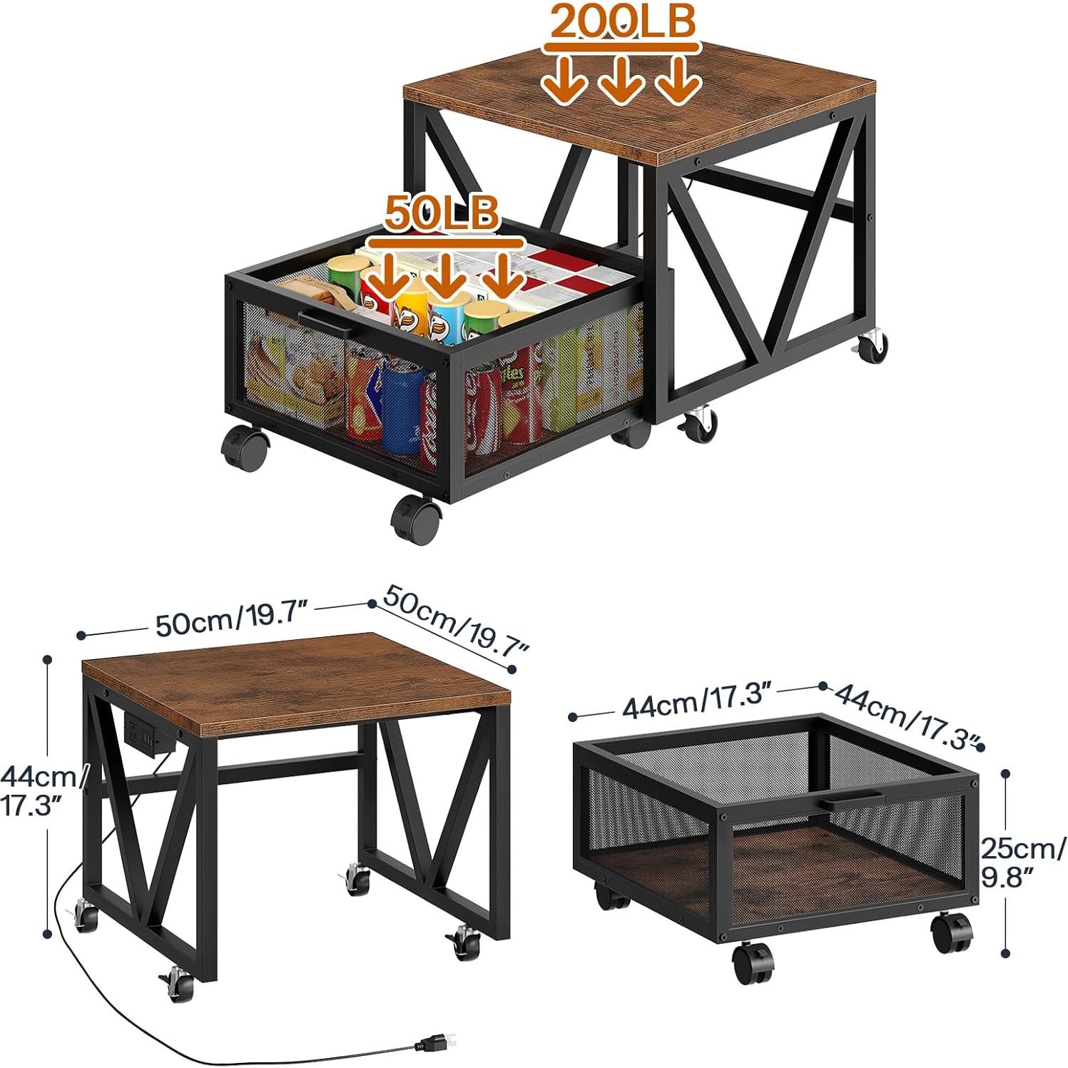 Soporte para Mini Nevera HOOBRO BF255UTL01 con Ruedas y Carga