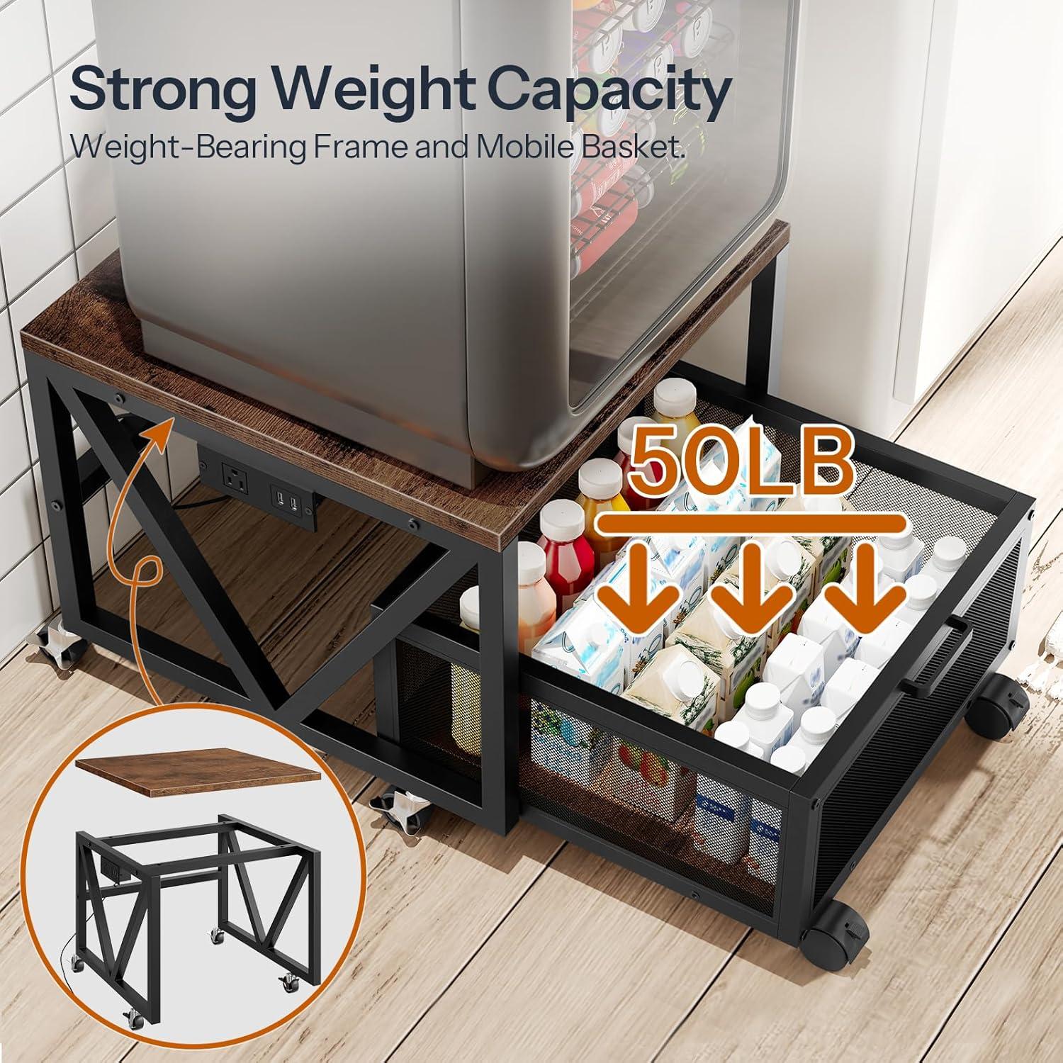 Soporte para Mini Nevera HOOBRO BF255UTL01 con Ruedas y Carga