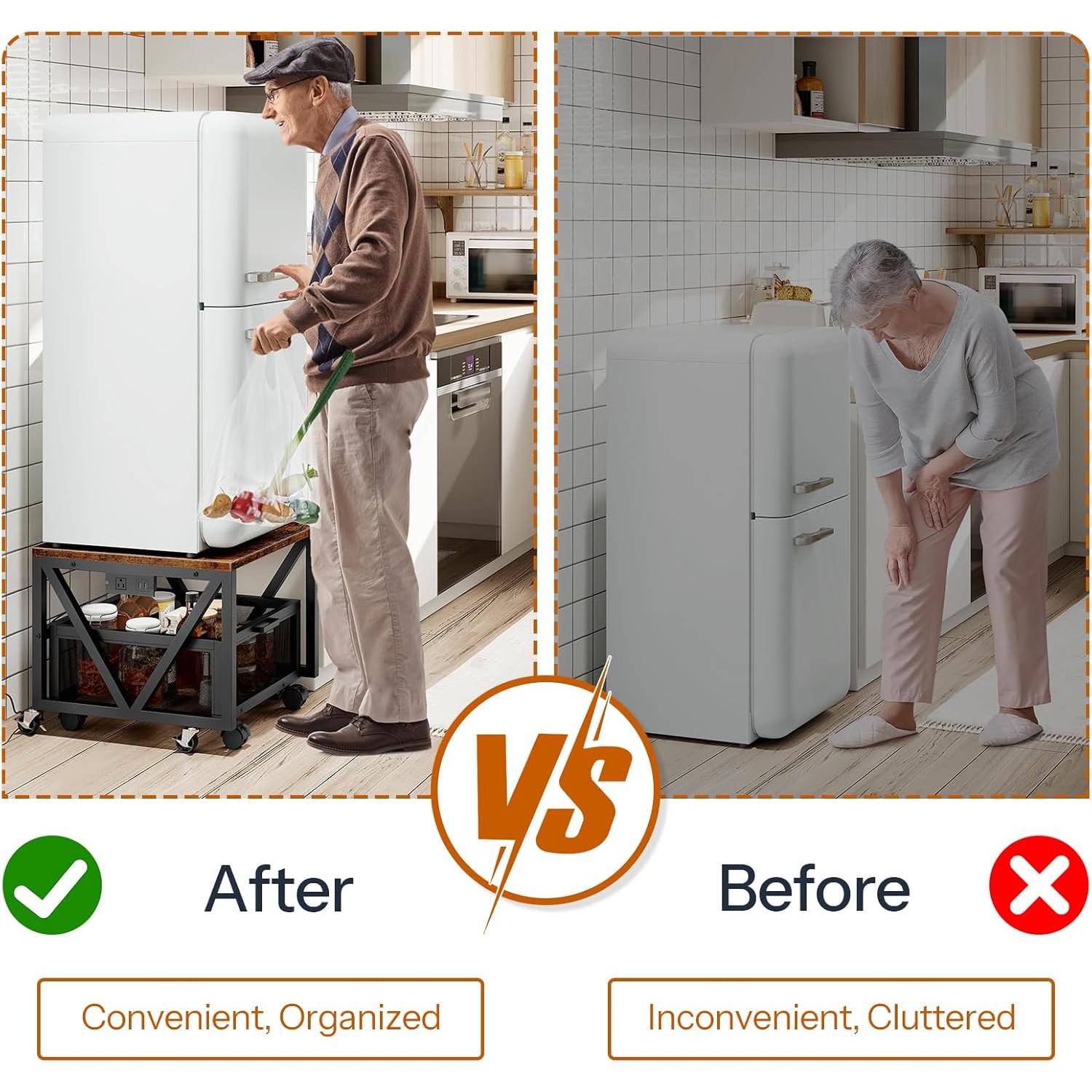 Soporte para Mini Nevera HOOBRO BF255UTL01 con Ruedas y Carga