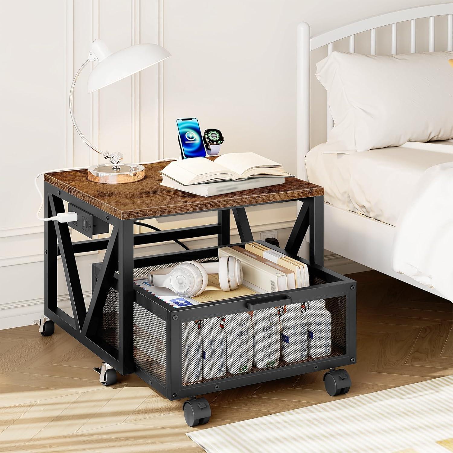 Soporte para Mini Nevera HOOBRO BF255UTL01 con Ruedas y Carga