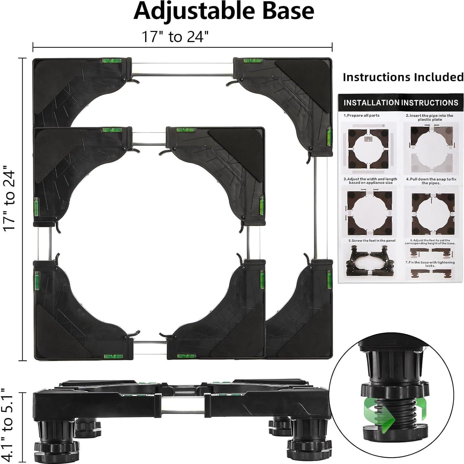 Soporte Ajustable Hacaroa para Mini Nevera y Lavadora 180kg