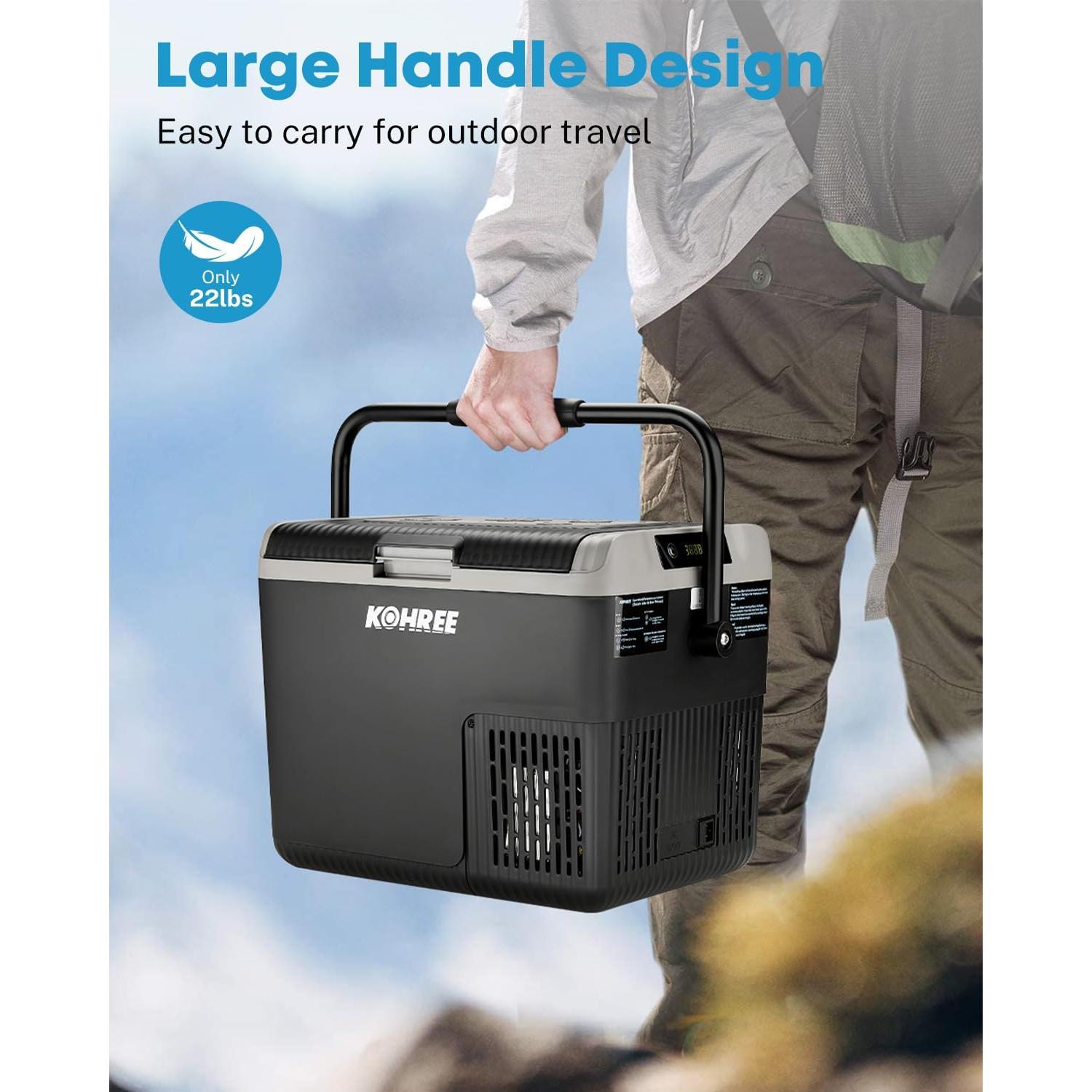 Refrigerador de Coche Kohree 12V 19QT -20°C a 20°C Portátil