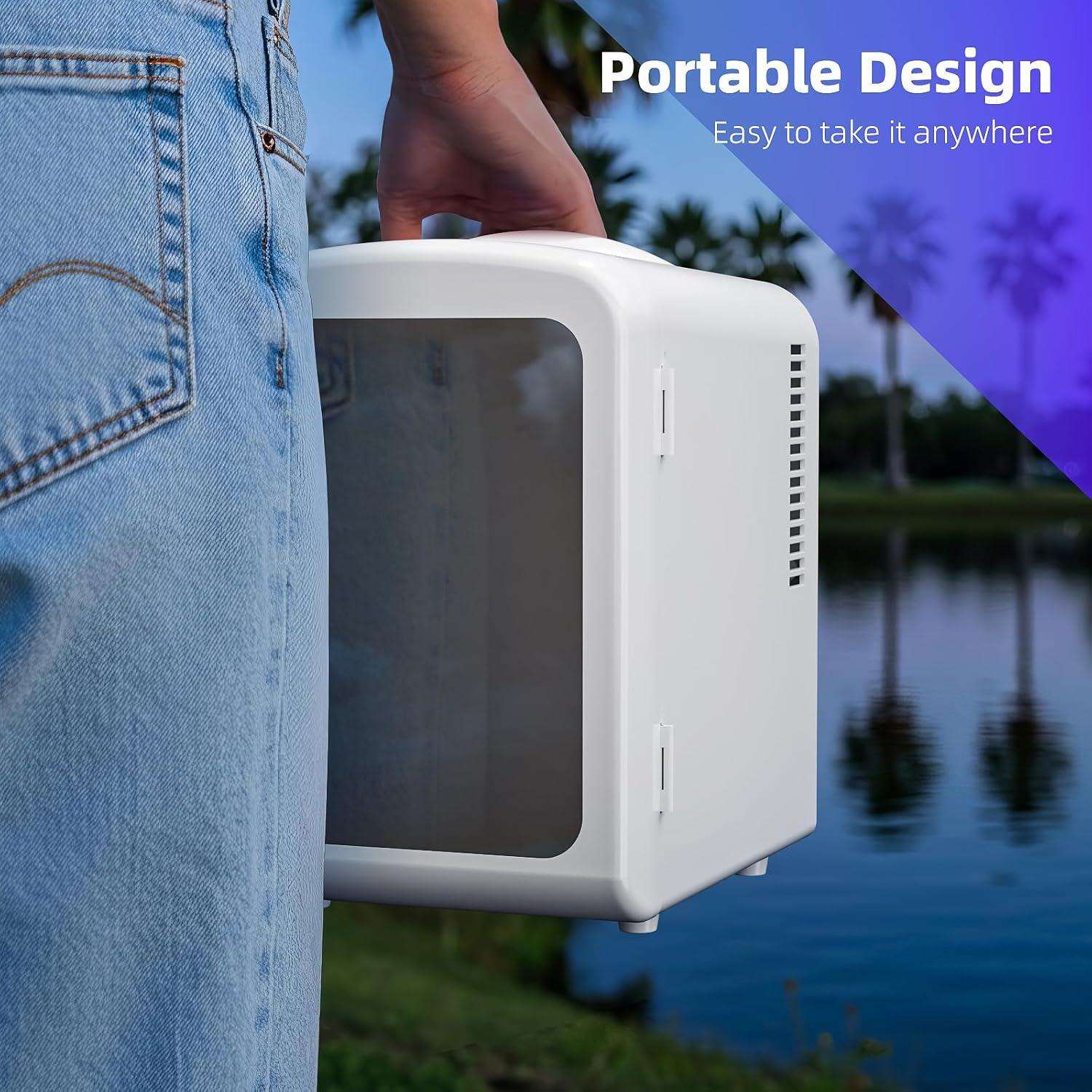 Refrigerador Mini Compacto Antarctic Star 4L Blanco LED