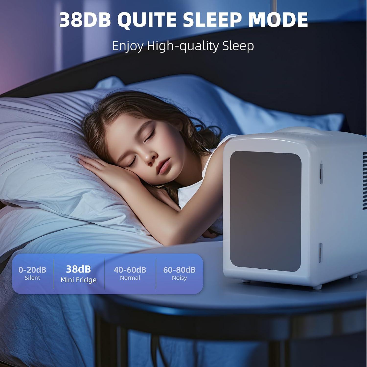 Refrigerador Mini Compacto Antarctic Star 4L Blanco LED