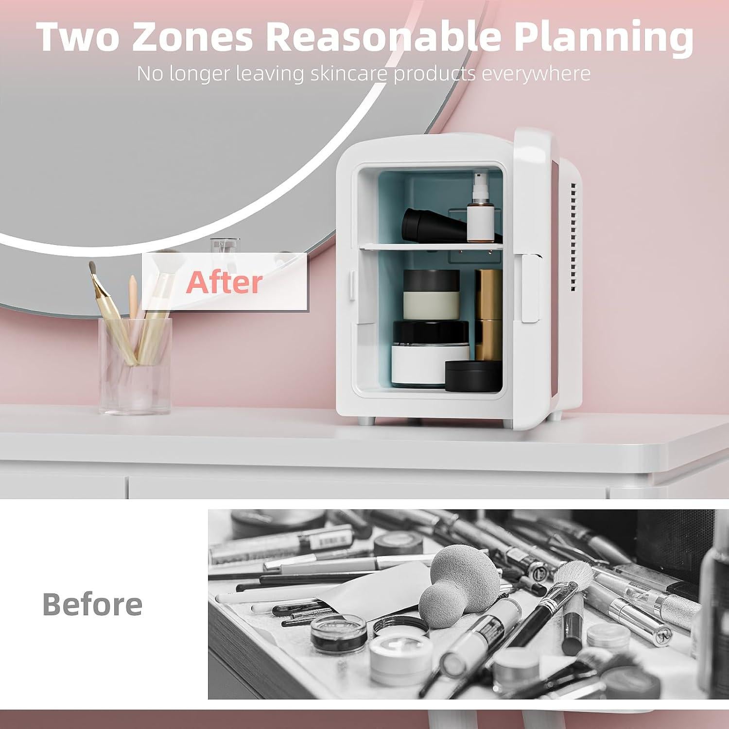 Refrigerador Mini Compacto Antarctic Star 4L Blanco LED