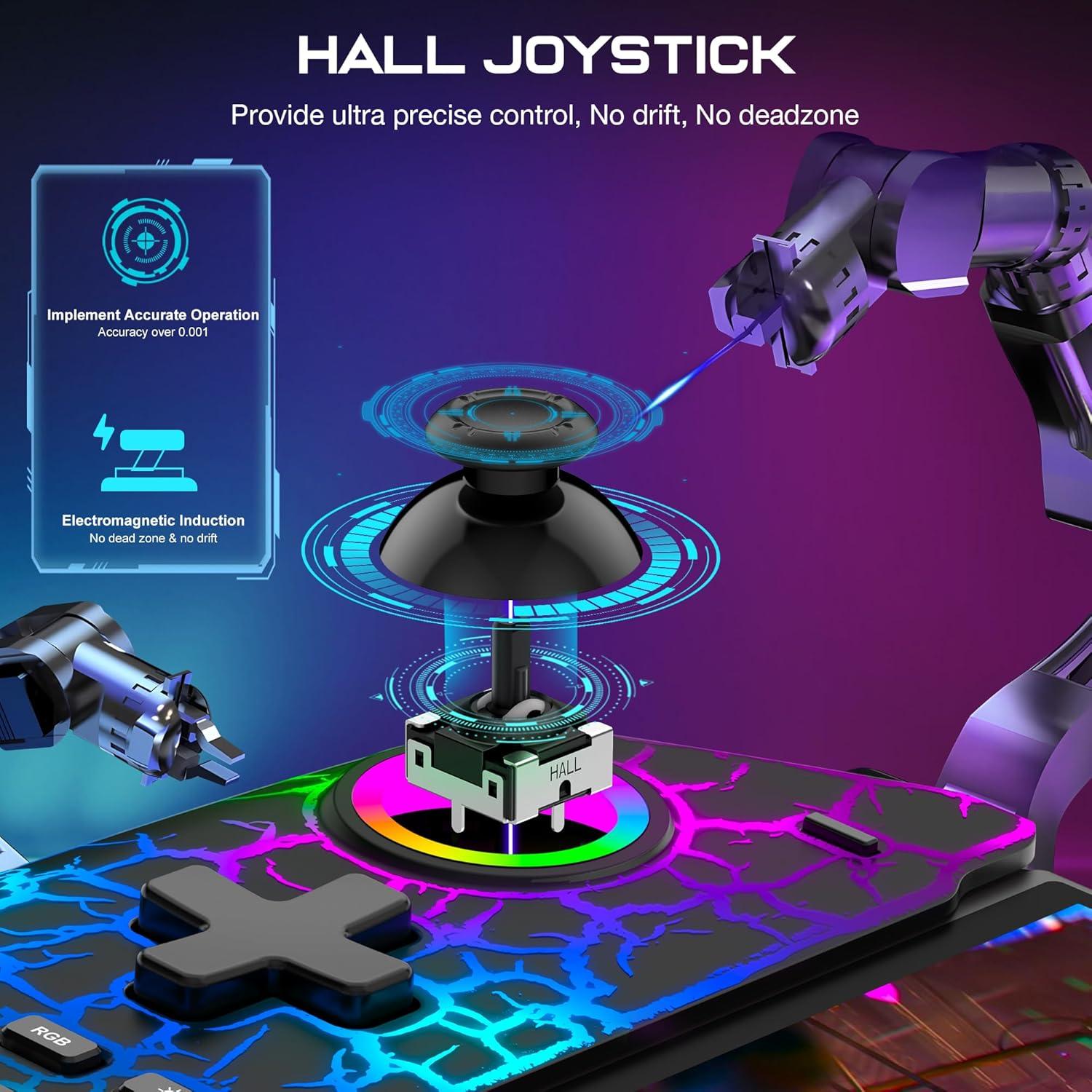 Controlador Pro con Joystick Hall para Nintendo Switch Negro