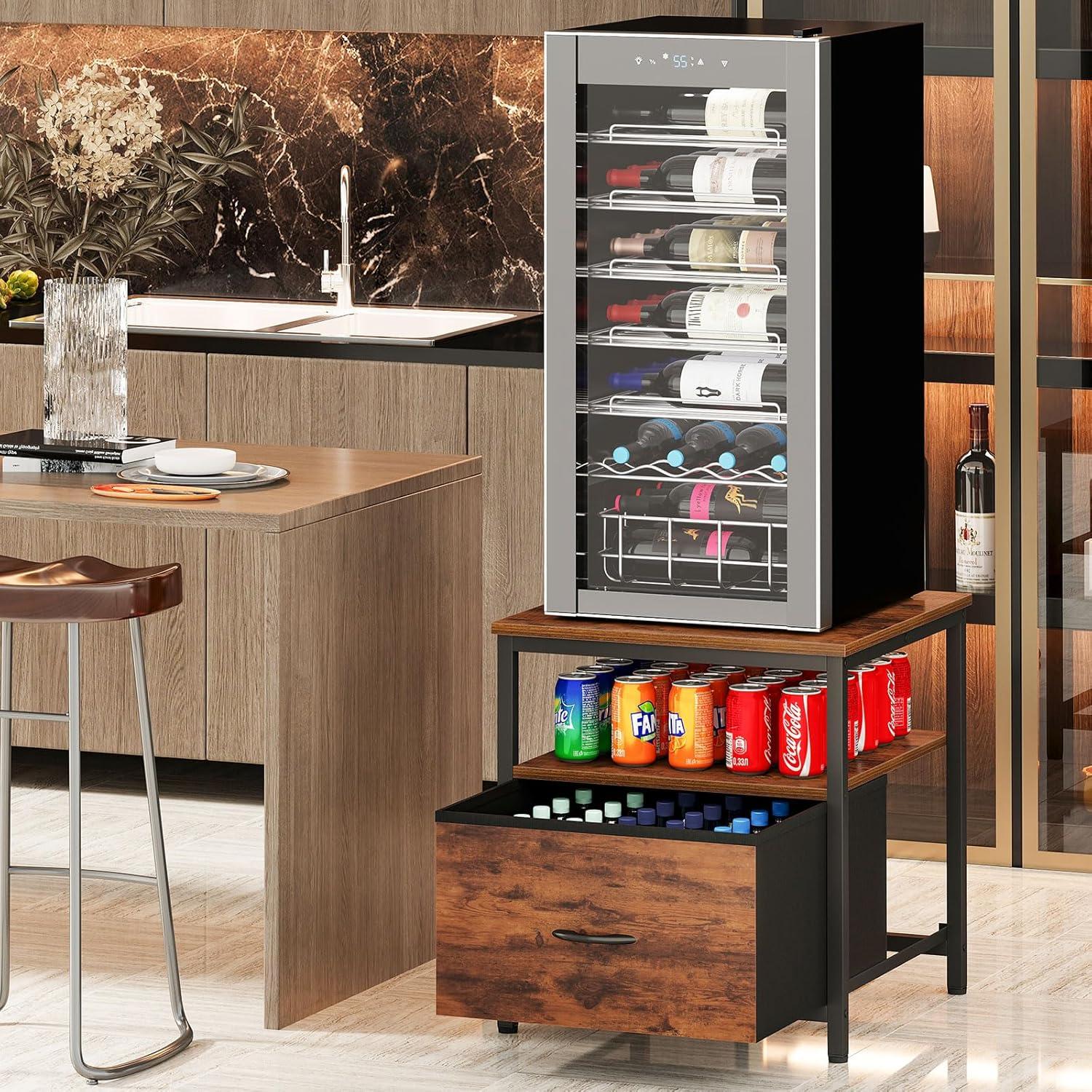 Soporte para Mini Refrigerador Snughome CR001 Marrón Rústico