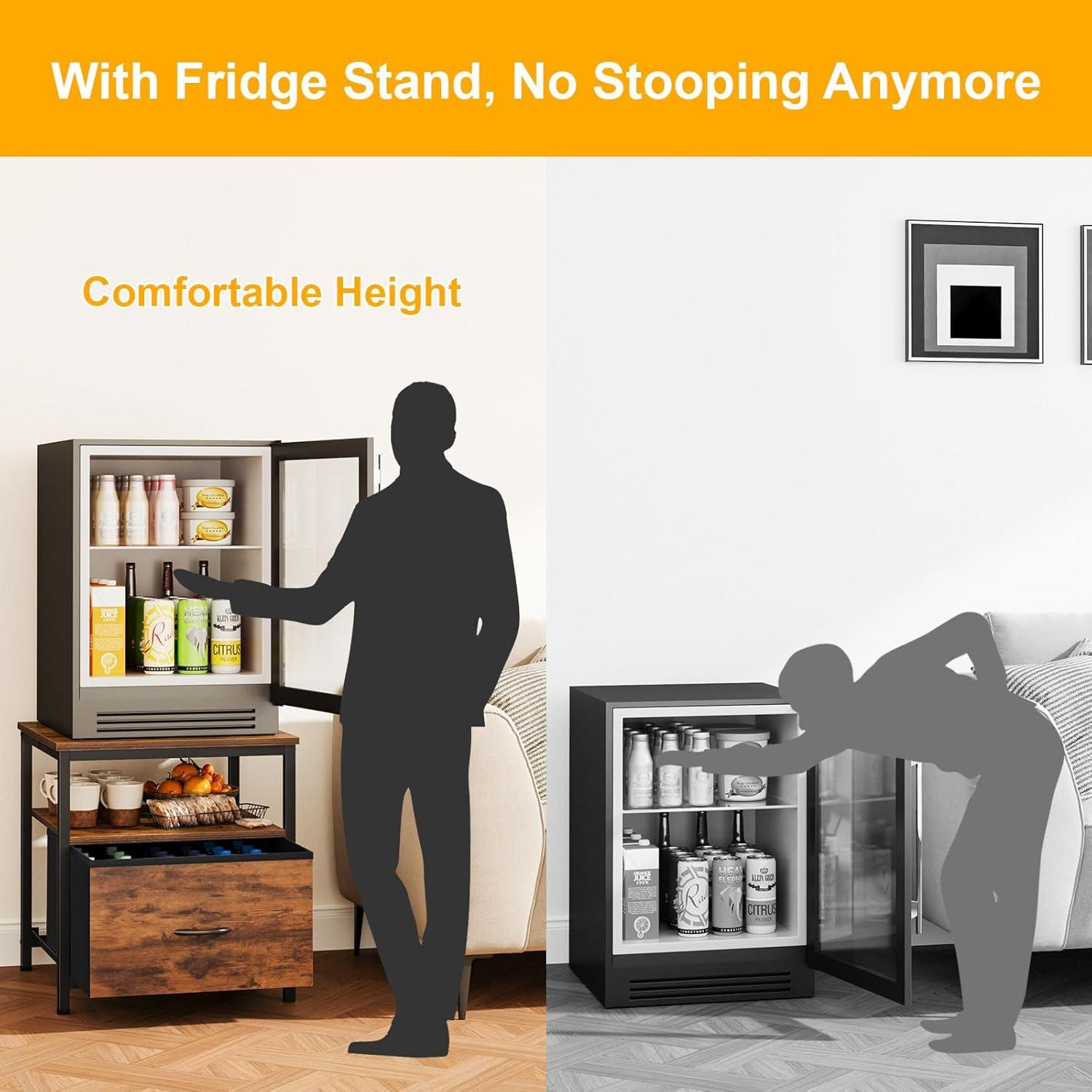 Soporte para Mini Refrigerador Snughome CR001 Marrón Rústico