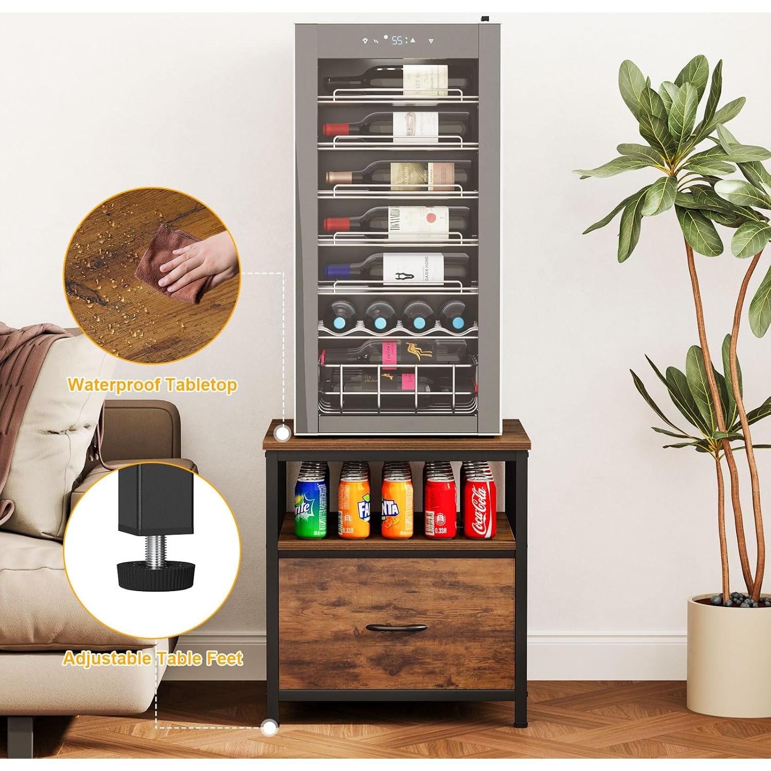 Soporte para Mini Refrigerador Snughome CR001 Marrón Rústico