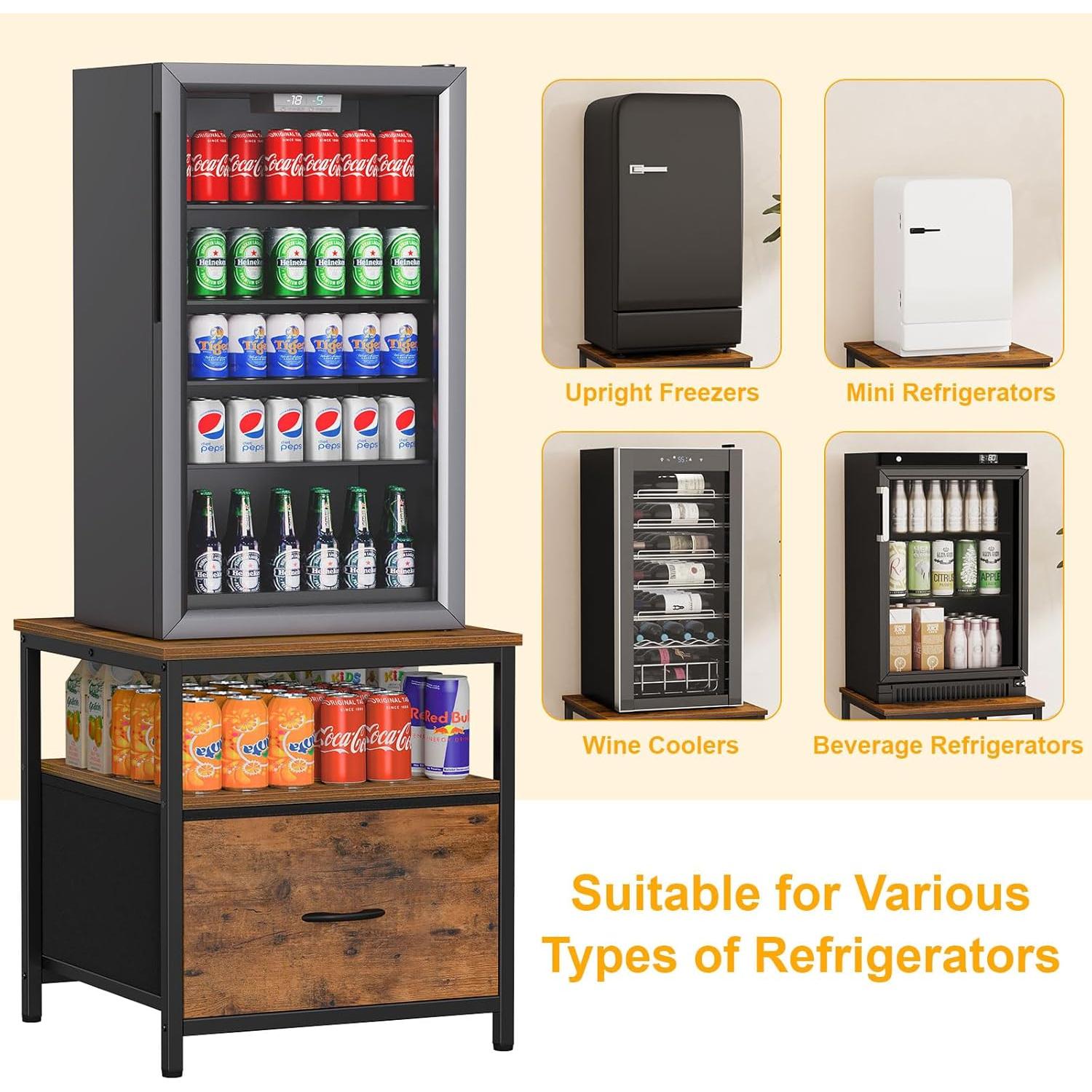 Soporte para Mini Refrigerador Snughome CR001 Marrón Rústico