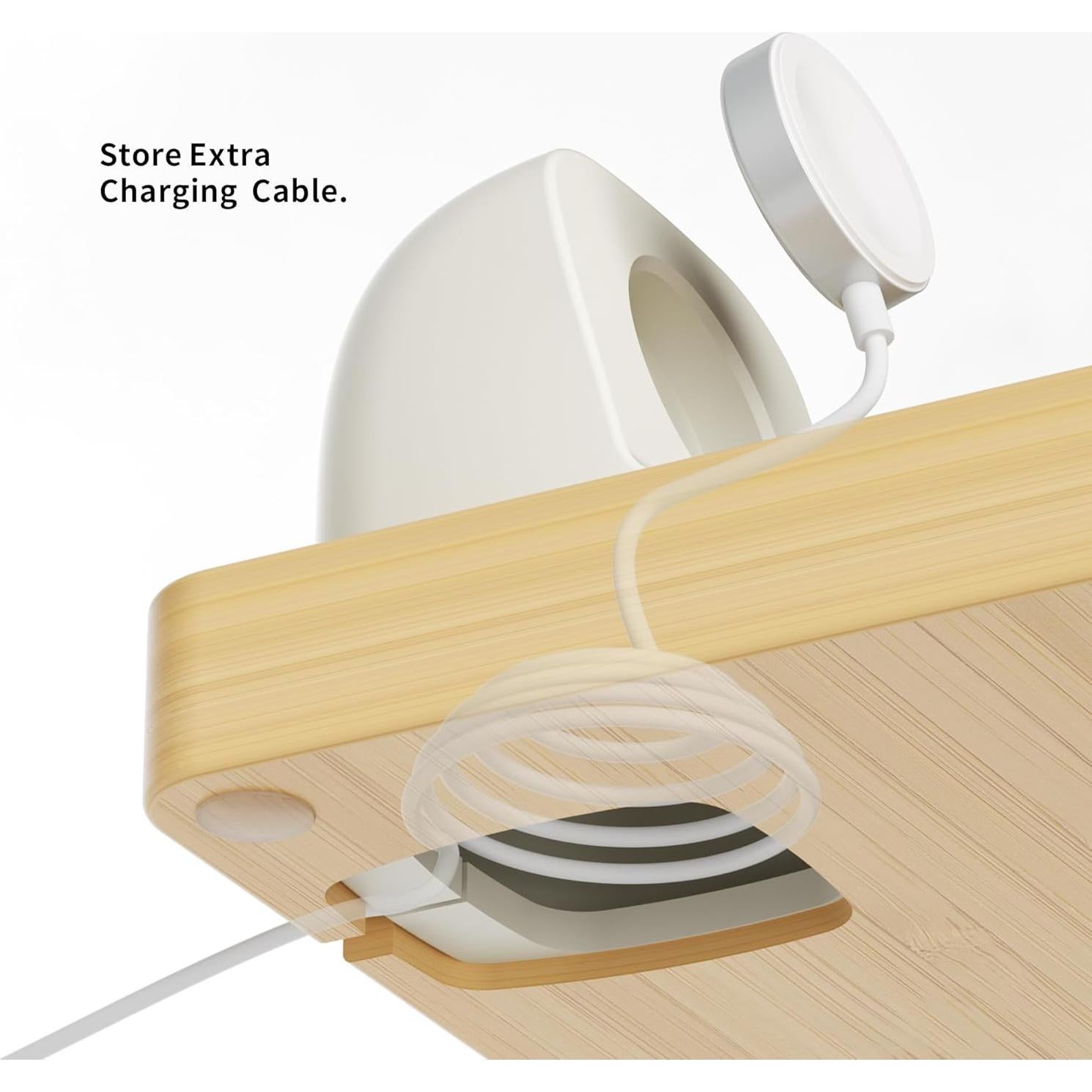 Organizador de Correas de Reloj AFOOYO de Bambú con Carga