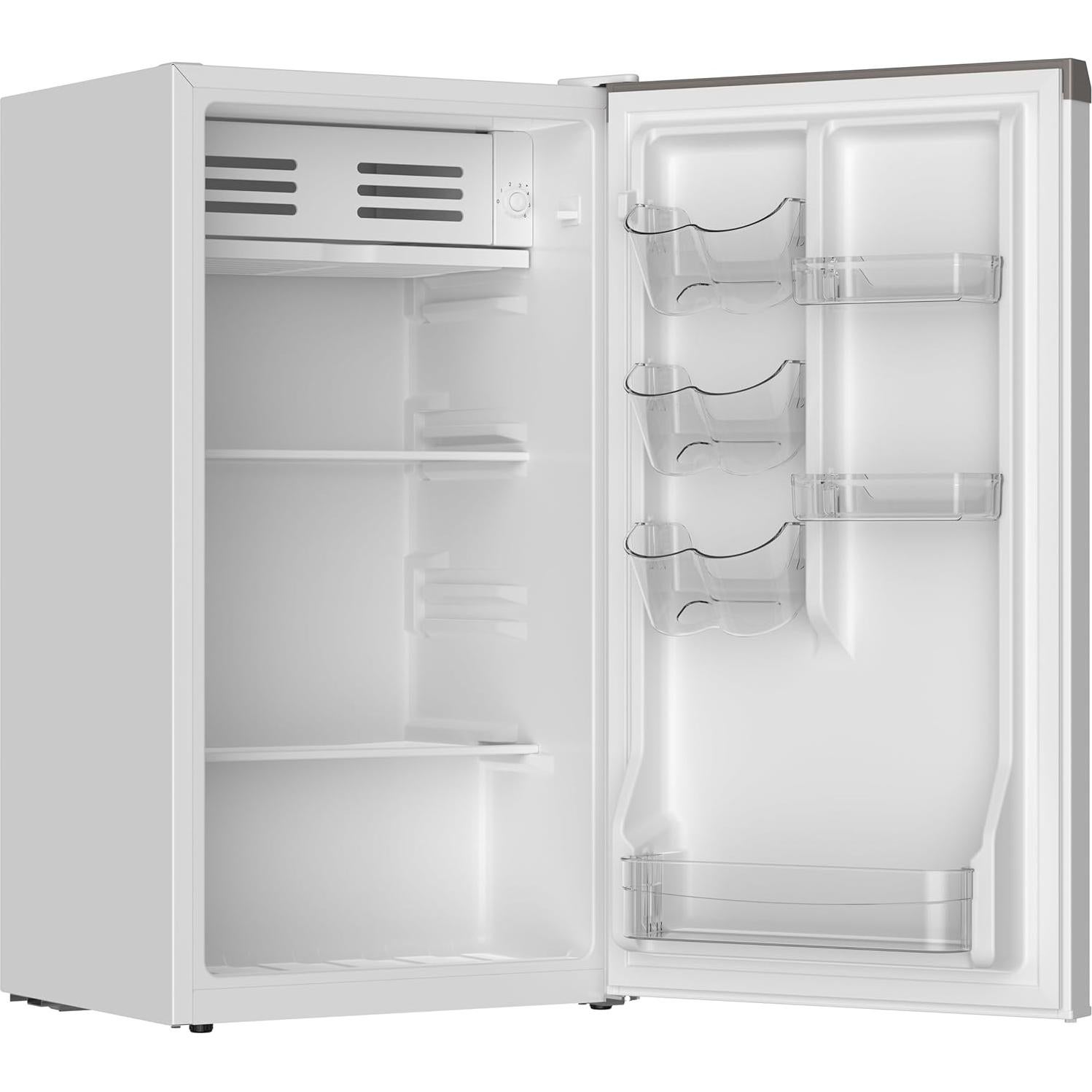 Frigidaire Mini Refrigerator, Compact Freezer Compartment, Adjustable Thermostat Control, Reversible Door, Contemporary Series, 3.2 cu ft, White