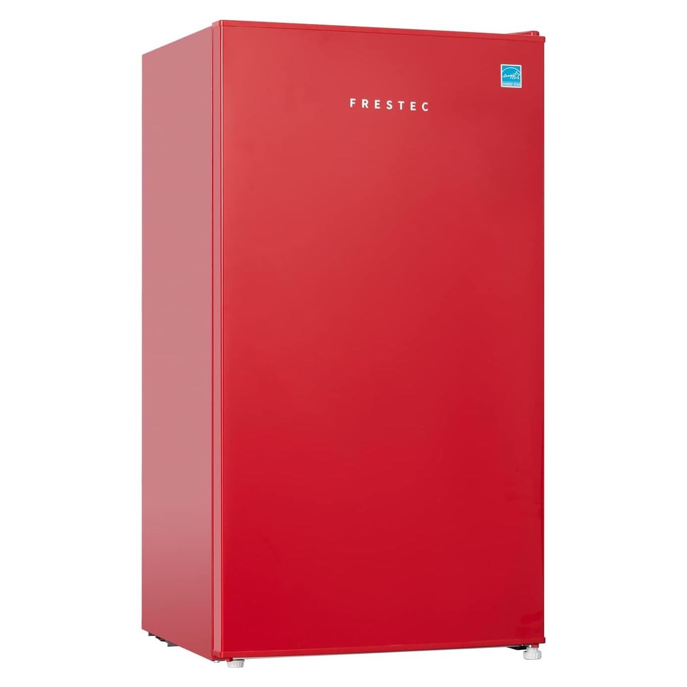 Frestec 3.1 CU' Mini Refrigerator, Compact Refrigerator, Small Refrigerator with Freezer, Red (FR 310 RED)