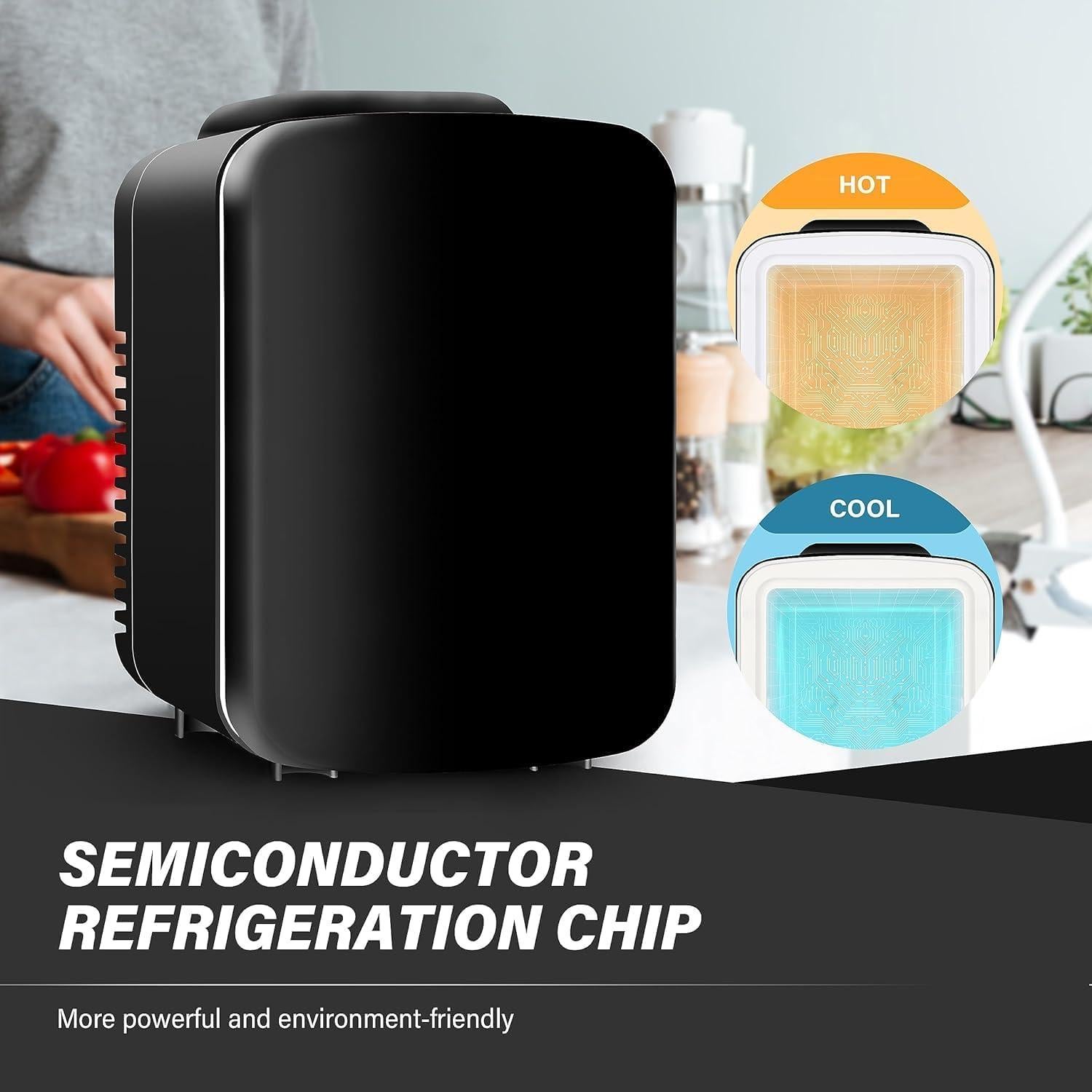 Mini Refrigerador Portátil HealSmart 4L Ecológico Negro