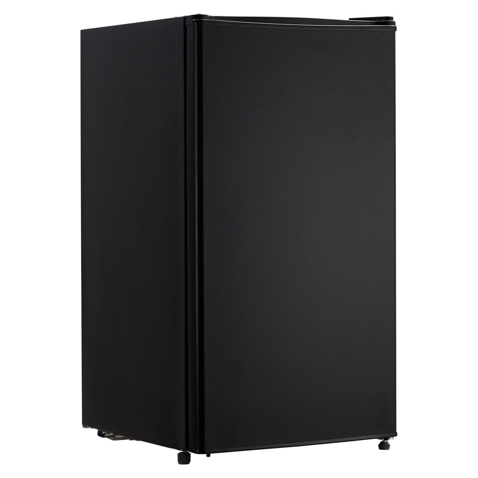 Compact Mini Refrigerator With Freezer - 3.2 Cu.Ft Capacity, Reversible Doors, Adjustable Thermostat, Single Freezer Design for Bedroom, Apartment, Office black U.S. regulations, Black