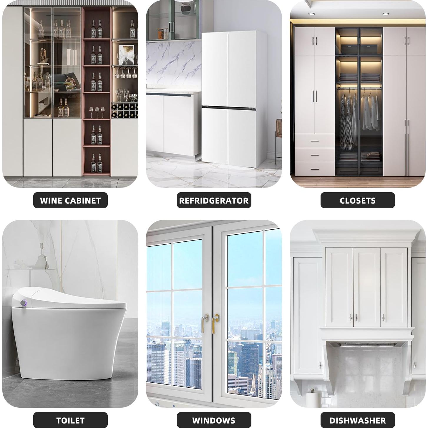 Cerradura de Refrigerador RORMGO con Llave - 2 Paquetes, Negro