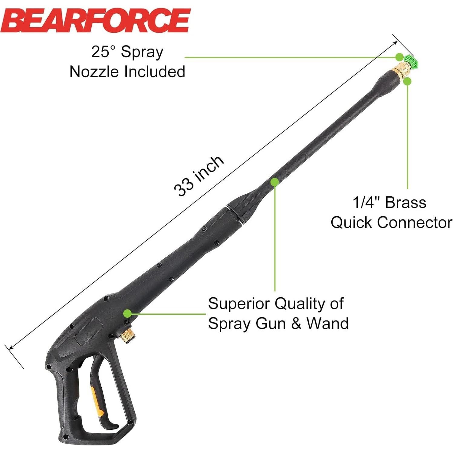 Pistola de Agua BEAR FORCE con Manguera 9.75m y Boquilla