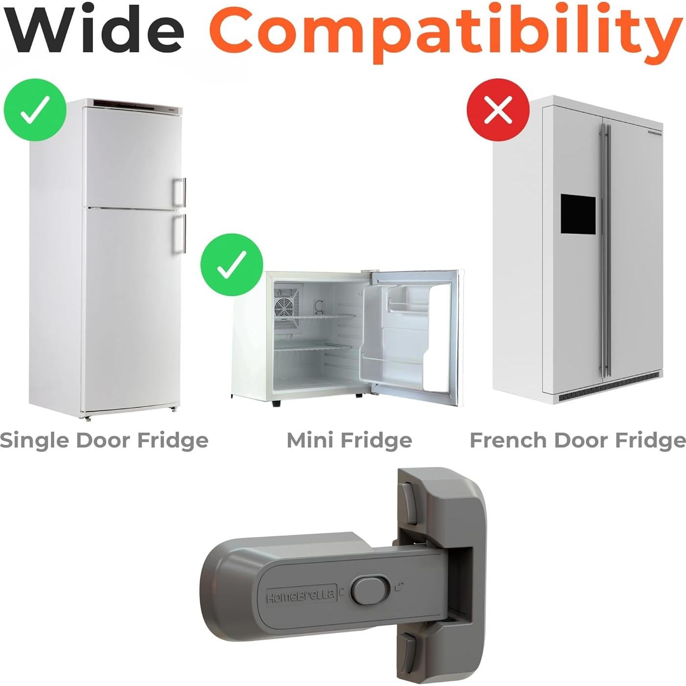 Cerradura de Refrigerador a Prueba de Niños HomeBrella - 2 Paquetes