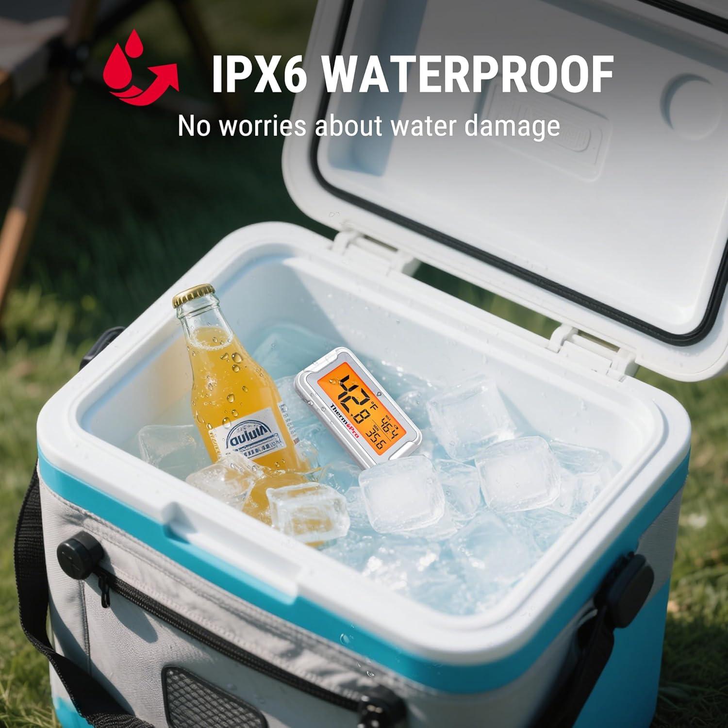 Termómetro de Refrigerador ThermoPro LCD Retroiluminado 2 Pzas