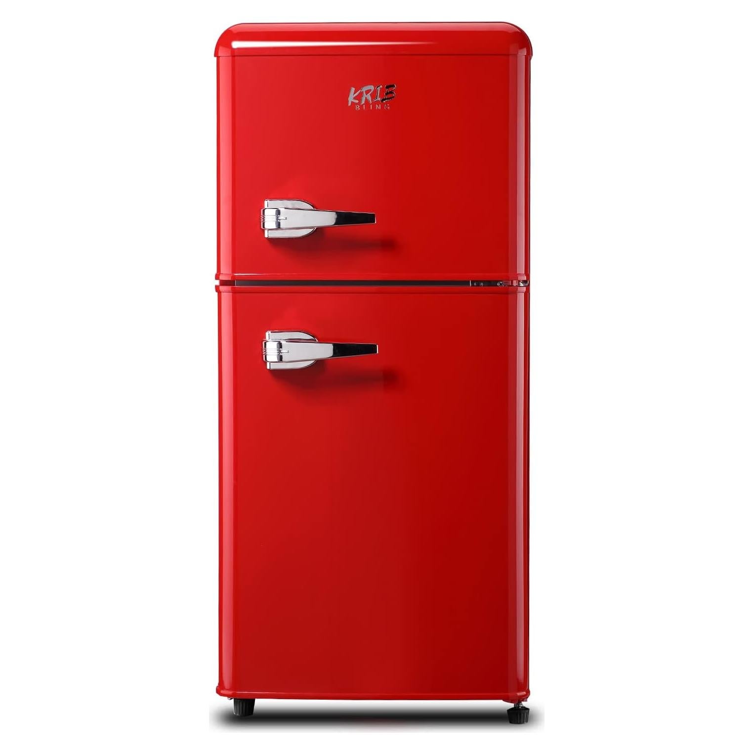 Refrigerador Doble Puerta KRIB BLING 3.5 Pies Cúbicos Rojo