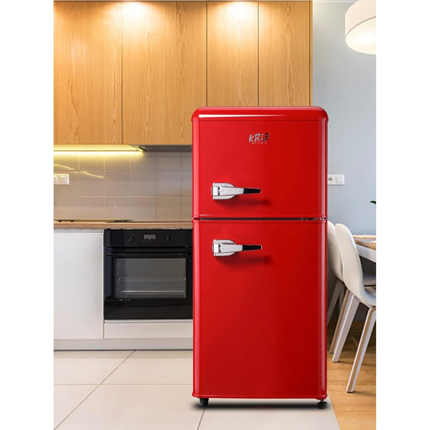 Refrigerador Doble Puerta KRIB BLING 3.5 Pies Cúbicos Rojo
