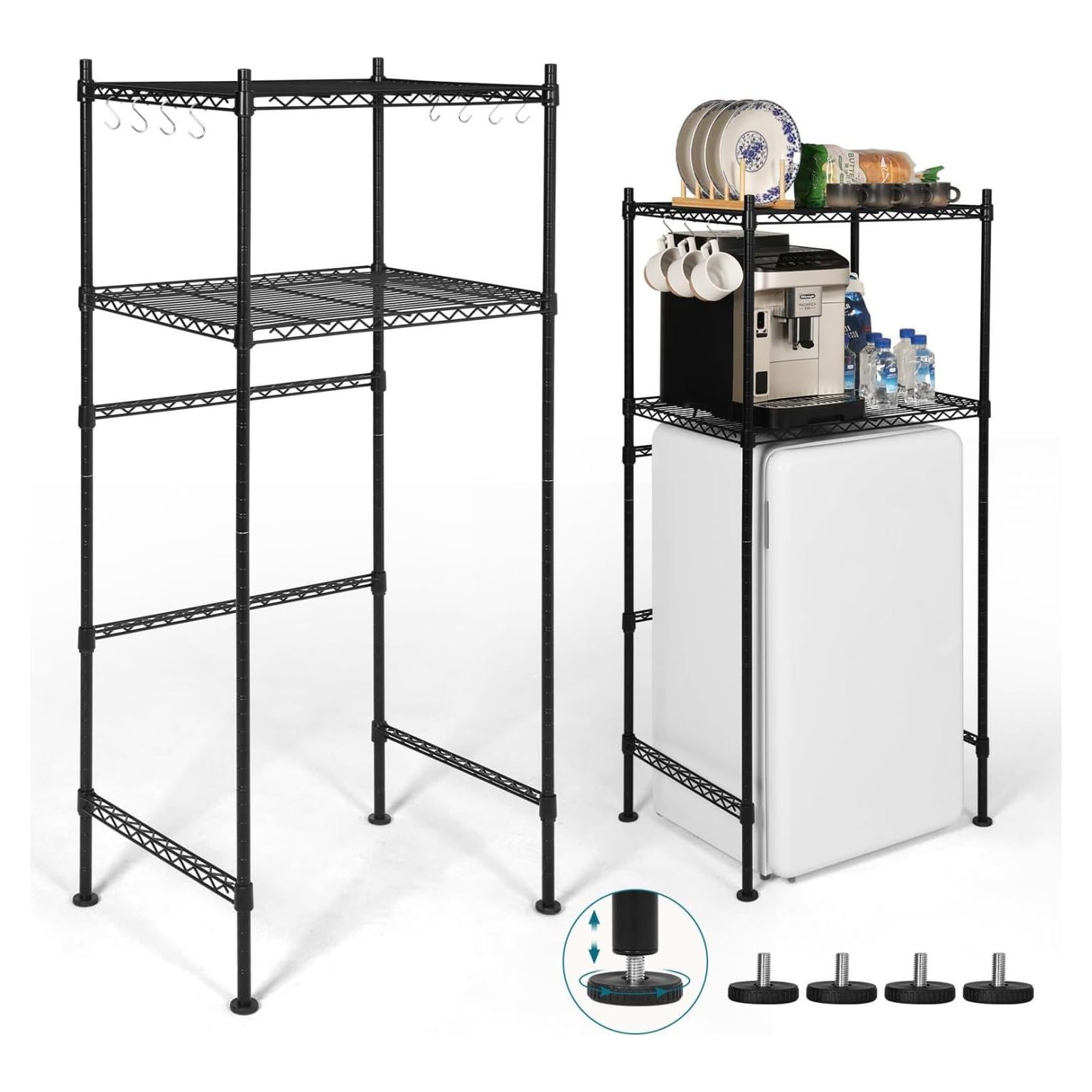 Estante para Mini Nevera KELIXU 2 Niveles Ajustable 132x61x46cm