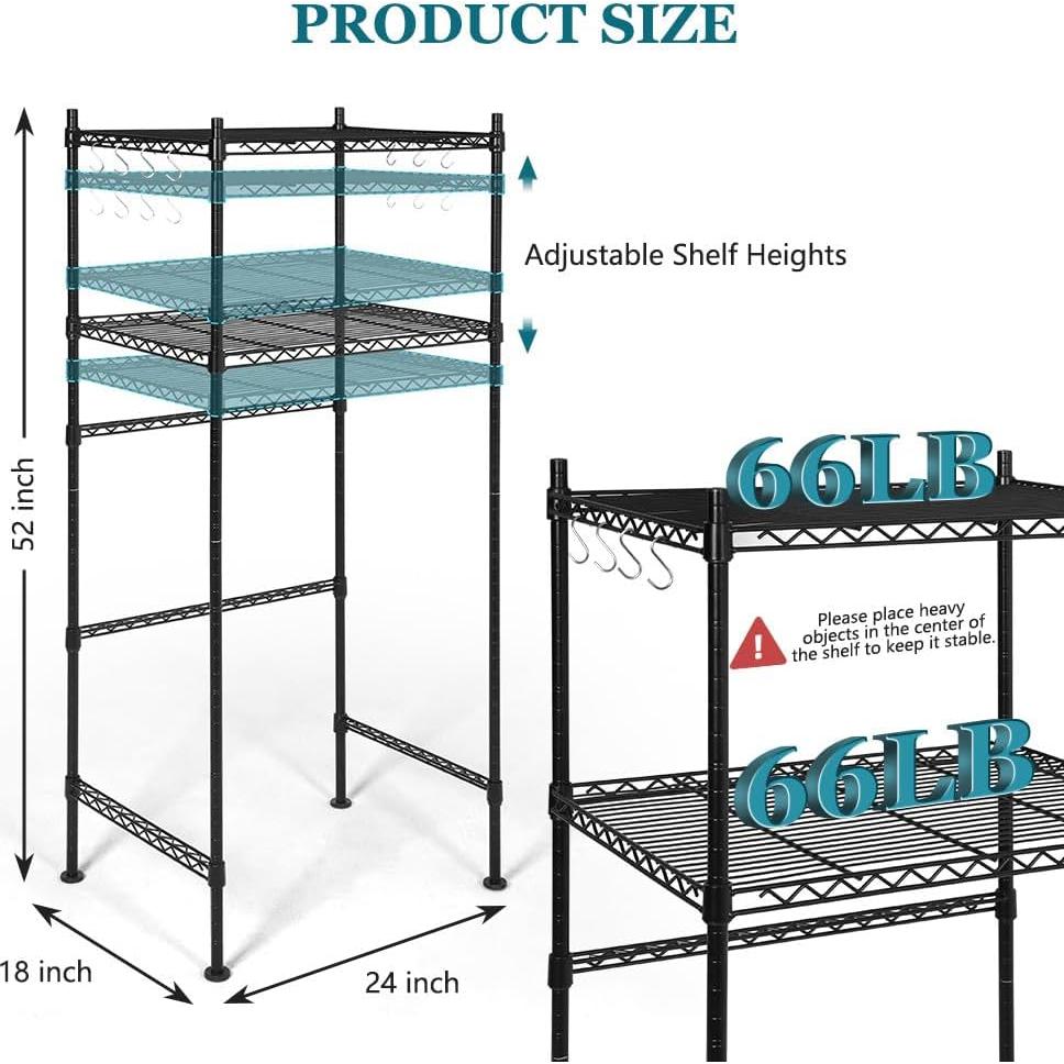 Estante para Mini Nevera KELIXU 2 Niveles Ajustable 132x61x46cm