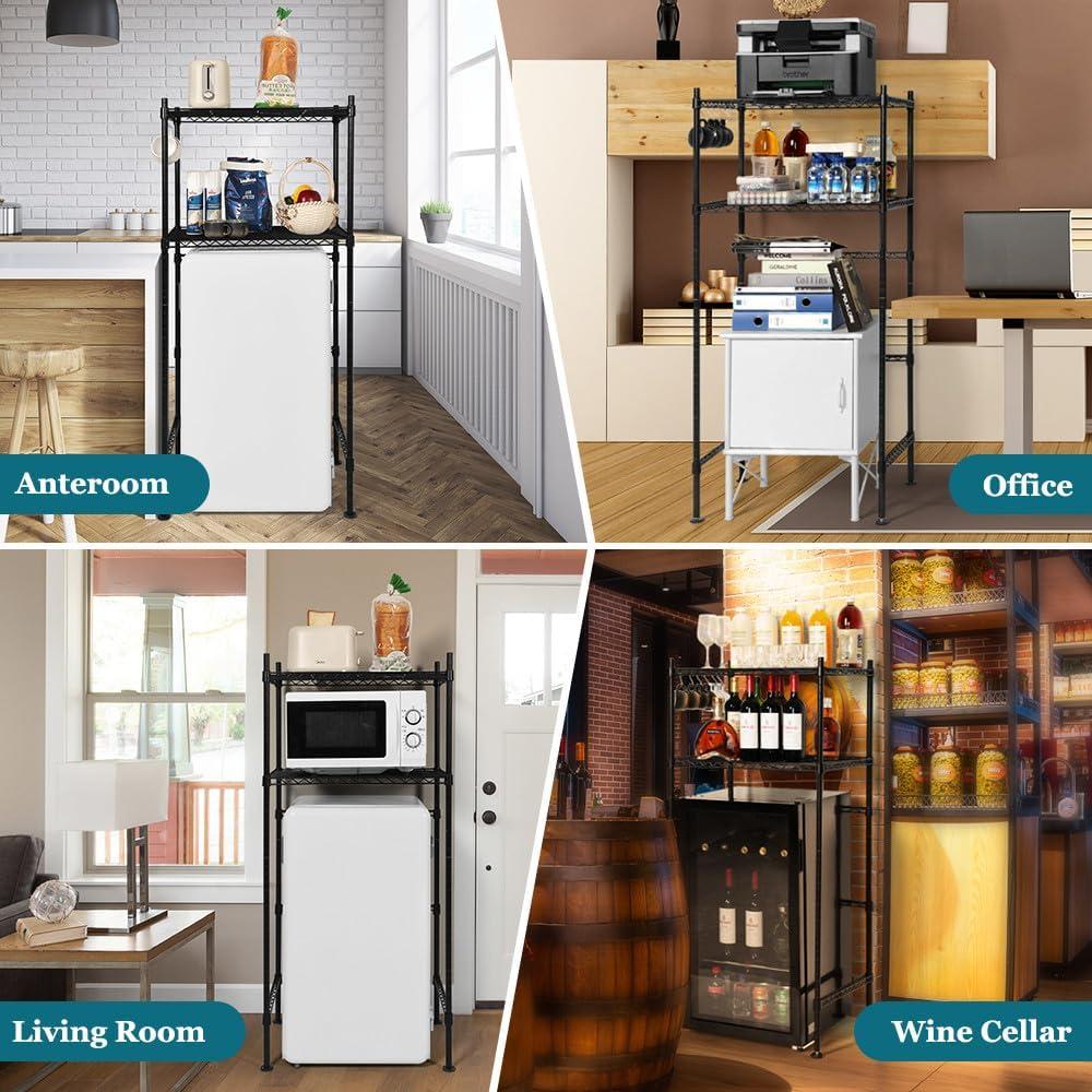 Estante para Mini Nevera KELIXU 2 Niveles Ajustable 132x61x46cm