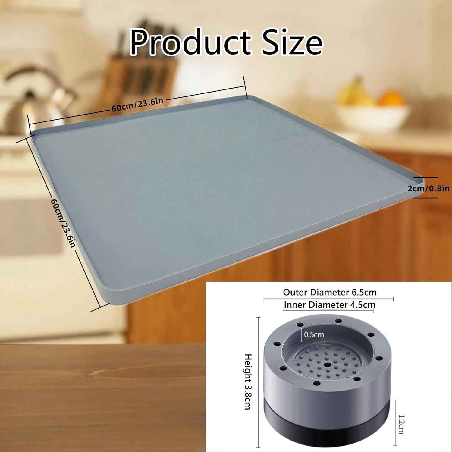 Alfombrilla de Silicona para Mini Nevera QinSuiKai 61x61cm