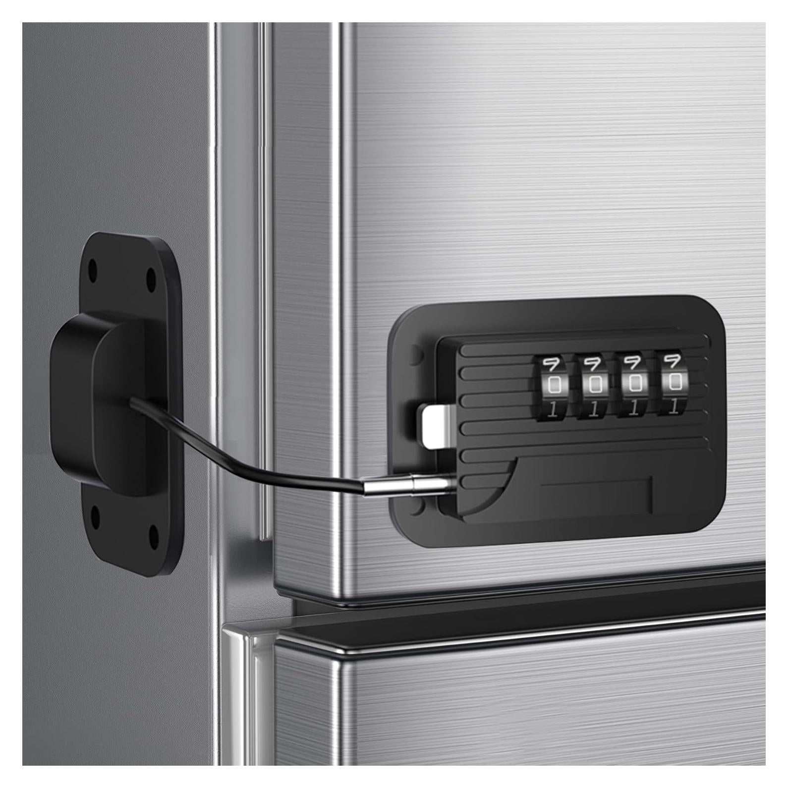 Cerradura de Seguridad para Refrigerador con Contraseña - Negra