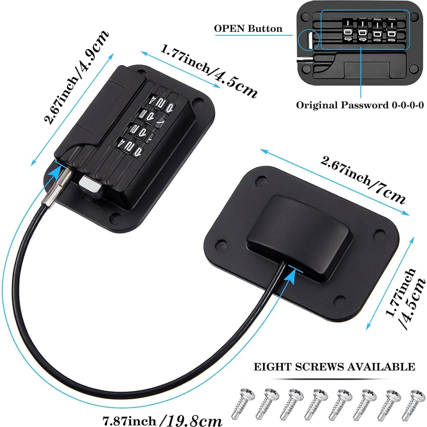 Cerradura de Seguridad para Refrigerador con Contraseña - Negra