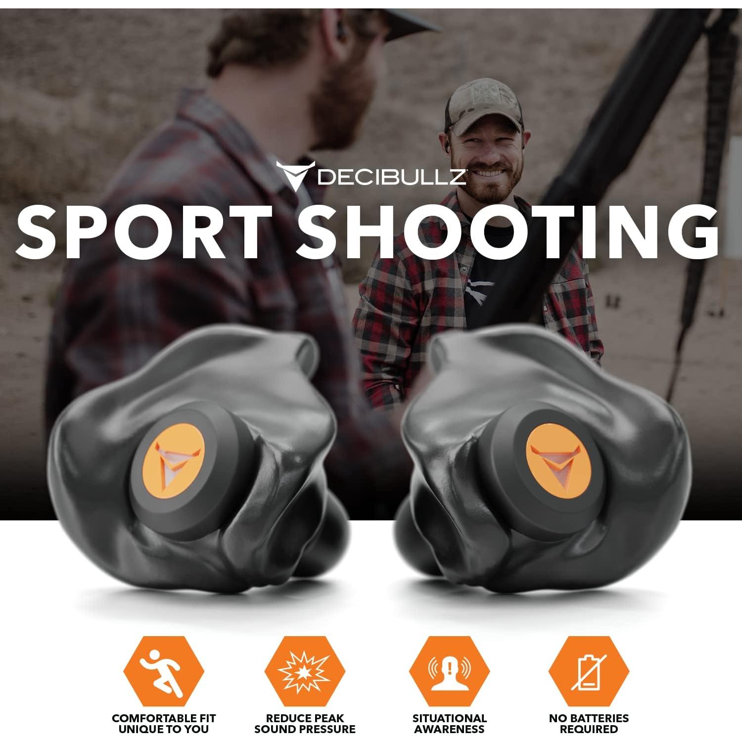 Tapones Auditivos Decibullz Moldeables para Tiro 11.4cm