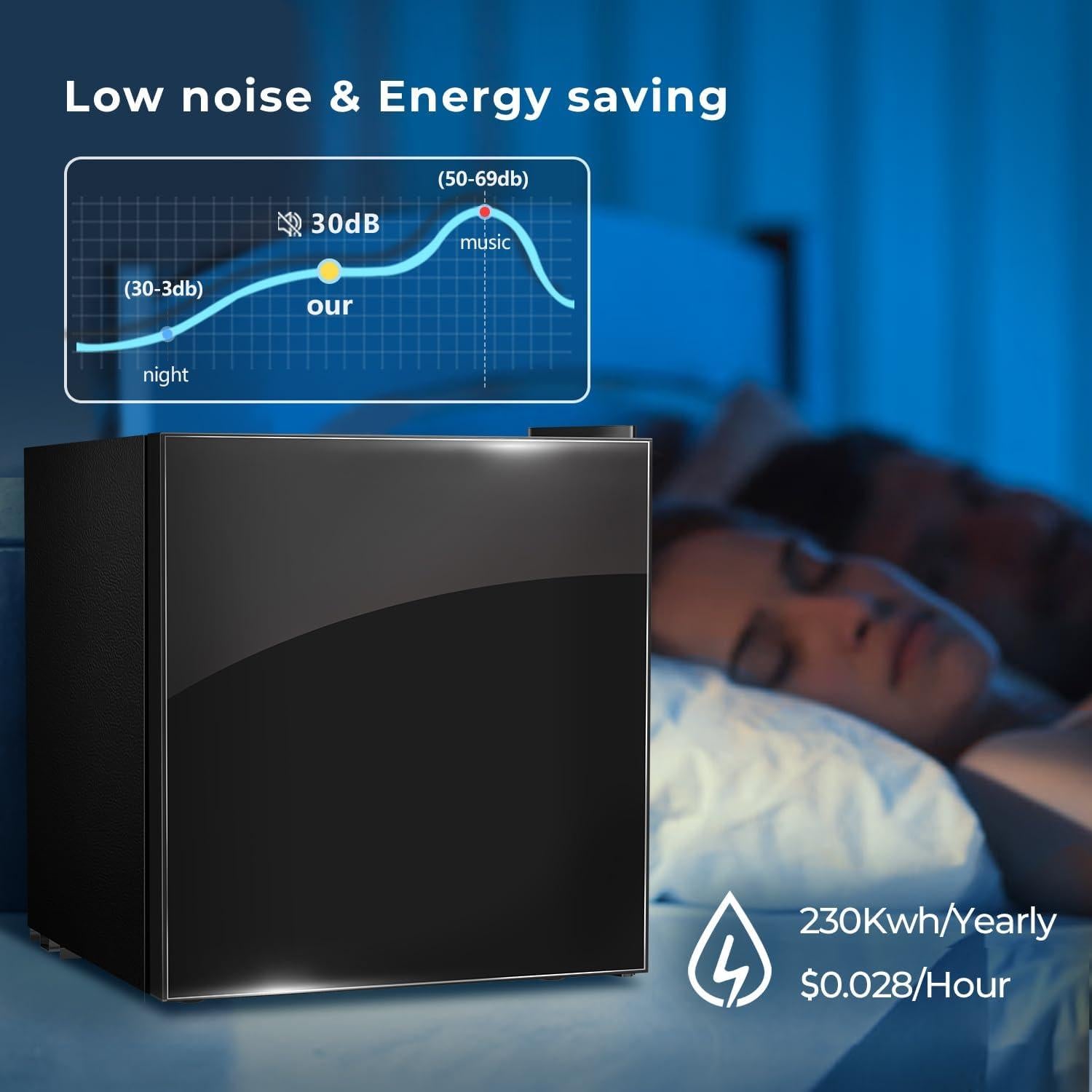 Mini fridge with Freezer,1.6 cu.ft Reversible Single Door Compact Refrigerator, Retro Mini Refrigerator for Dorm, Office, Bar, RV, Bedroom(Black)