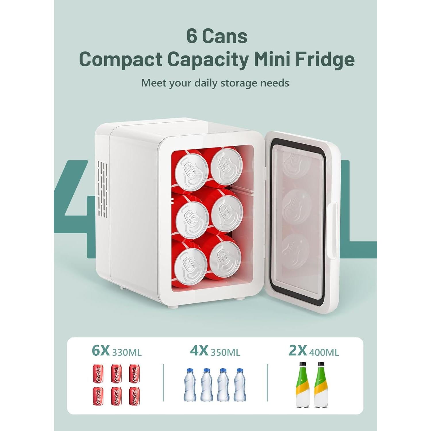 Mini Nevera 4L KEENSTAR KM-12 Enfriador y Calentador Blanco