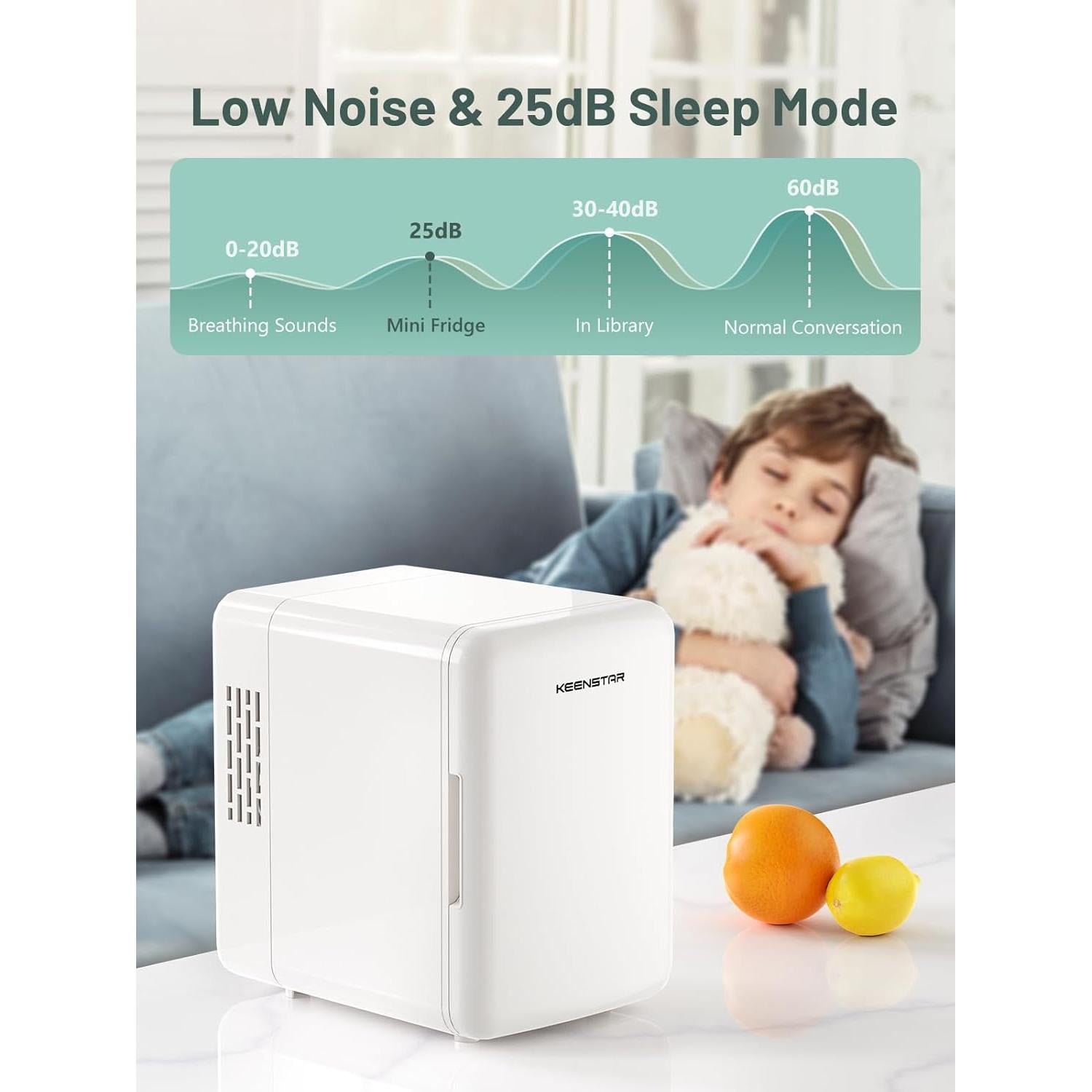 Mini Nevera 4L KEENSTAR KM-12 Enfriador y Calentador Blanco