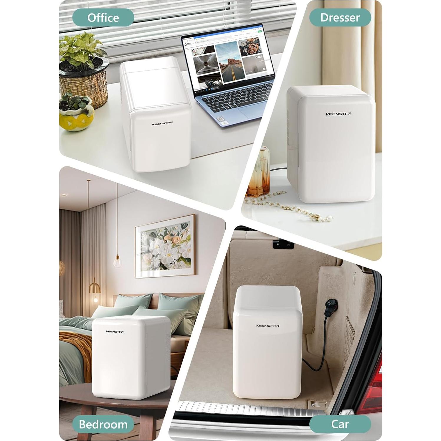 Mini Nevera 4L KEENSTAR KM-12 Enfriador y Calentador Blanco