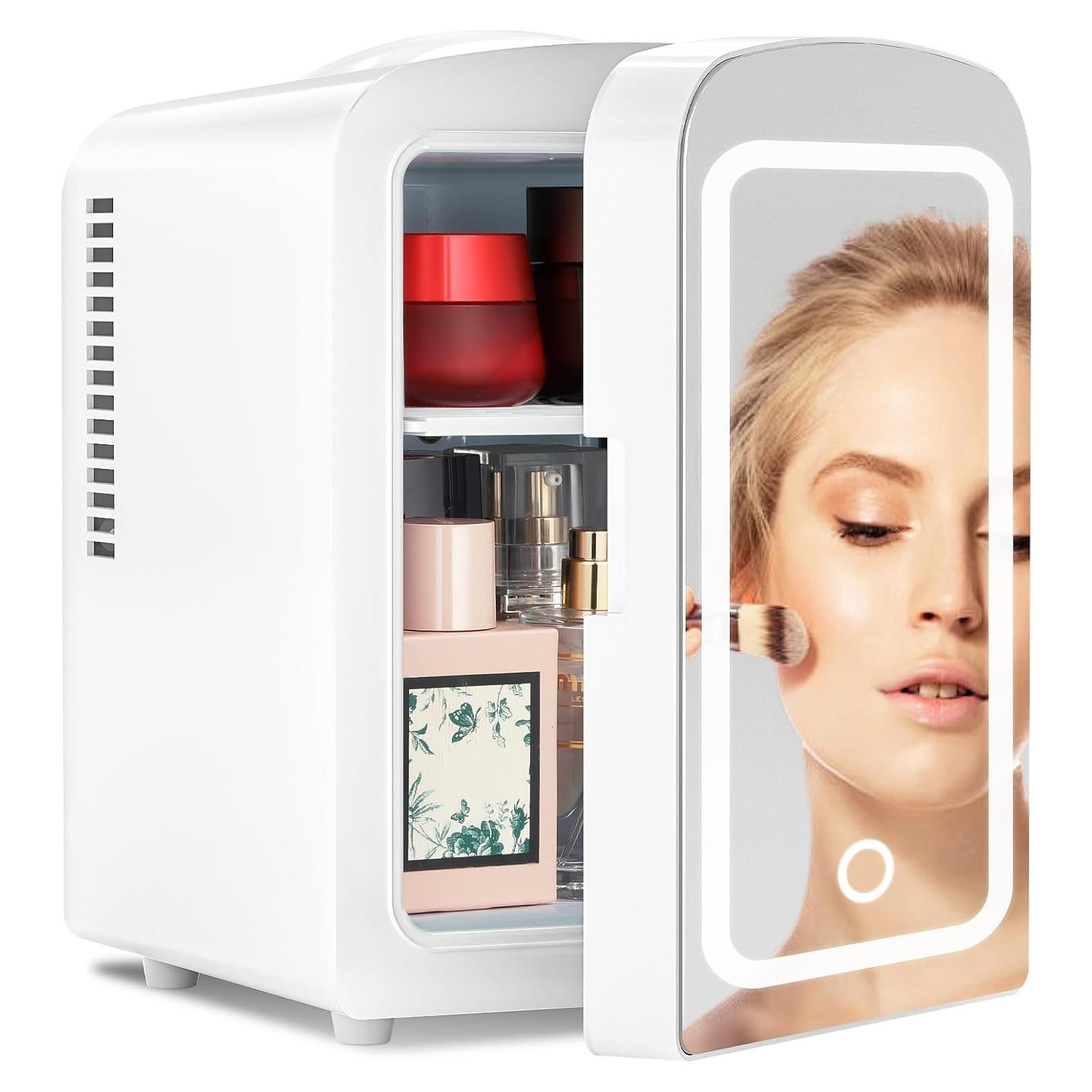 Refrigerador Compacto 4L Antarctic Star con Espejo LED Blanco